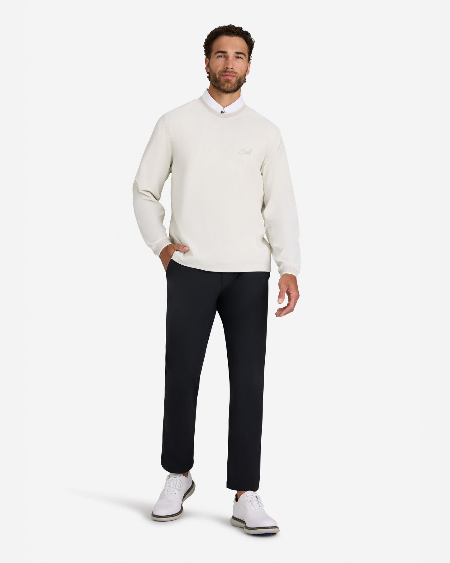 Bad Birdie Men's Kinetic Wind Pullover - White Onyx