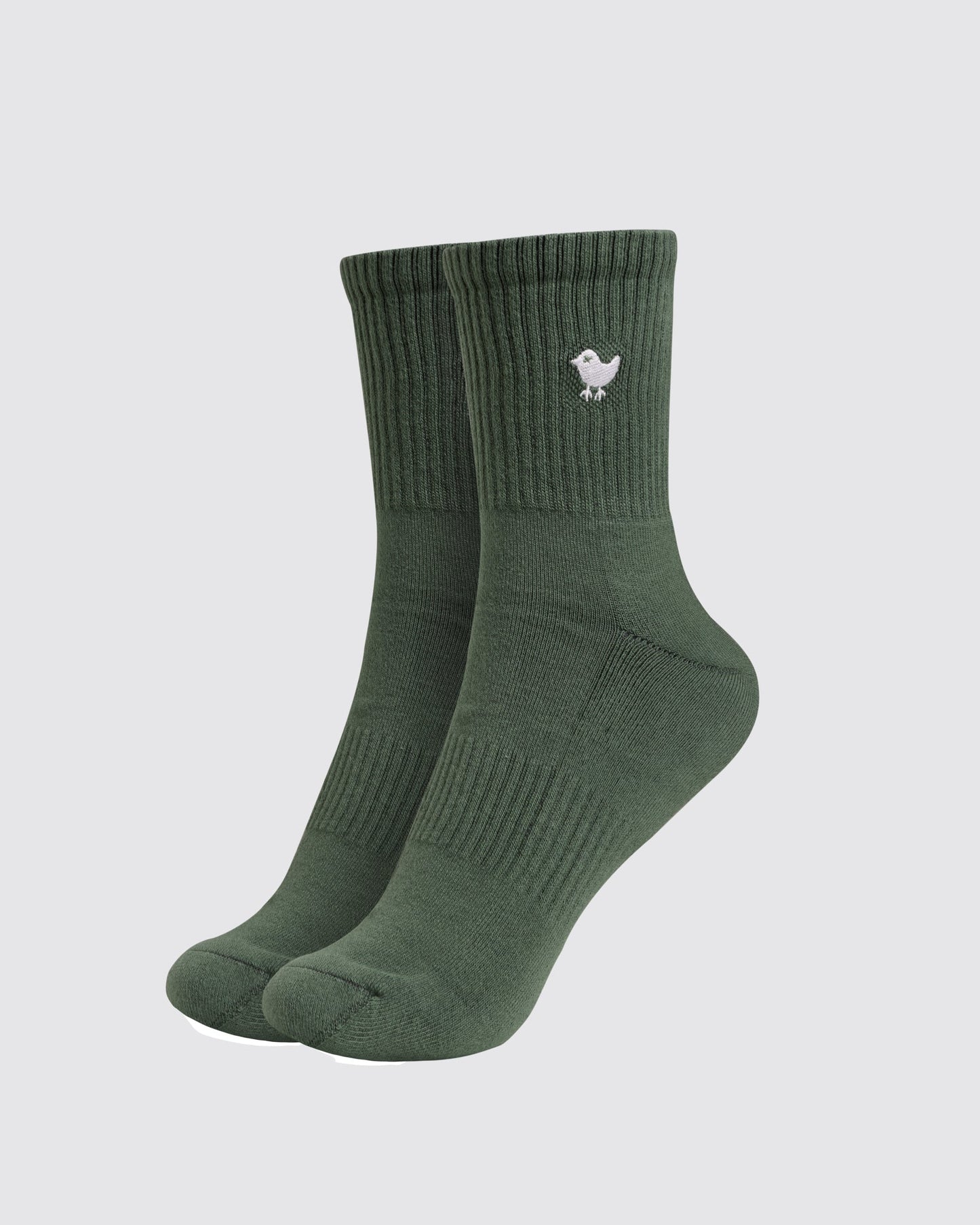 Bad Birdie Mid Crew Birdie Sock - Dark Forest