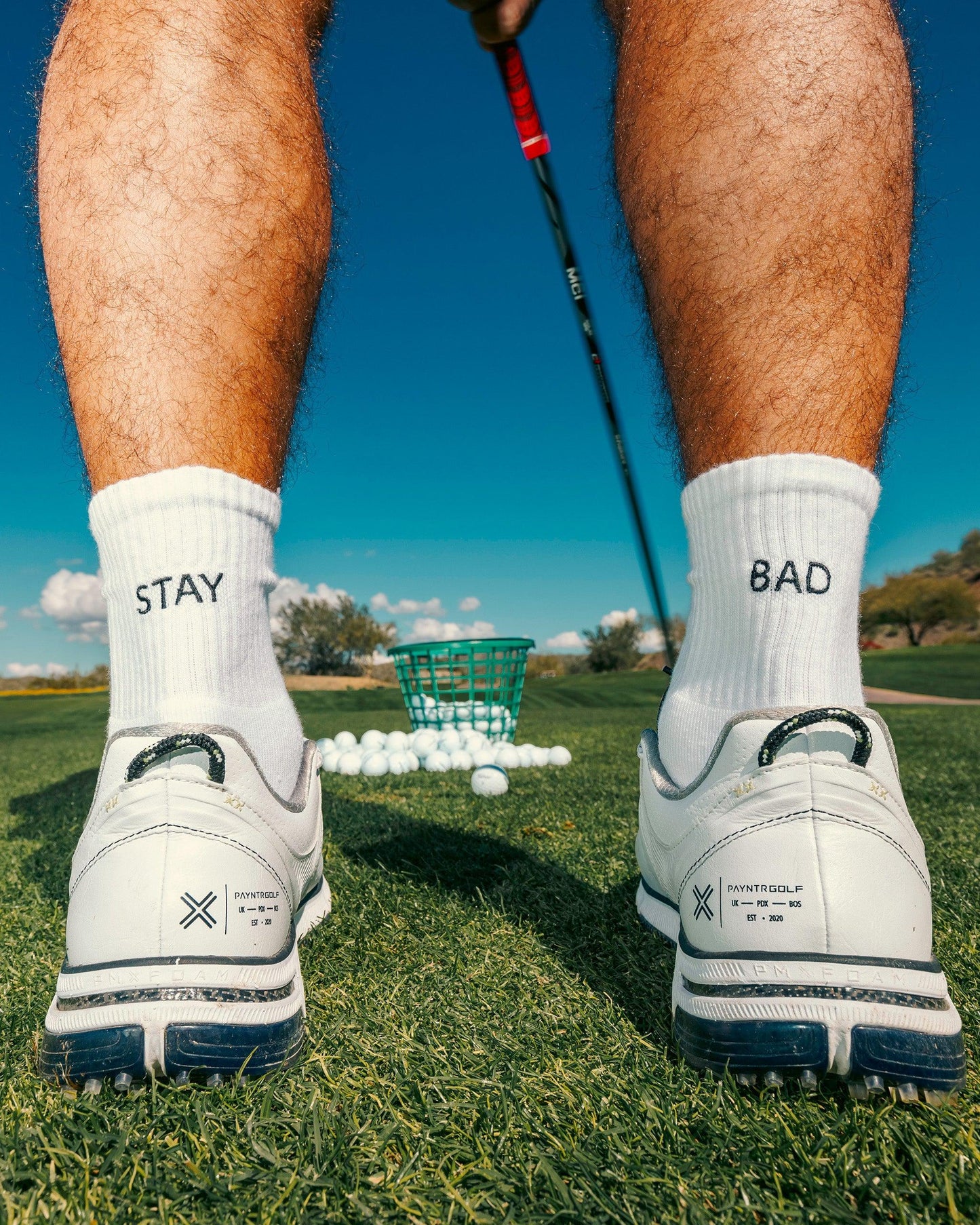 Bad Birdie Stay Bad Socks - Brilliant White - Men's - Bad Birdie
