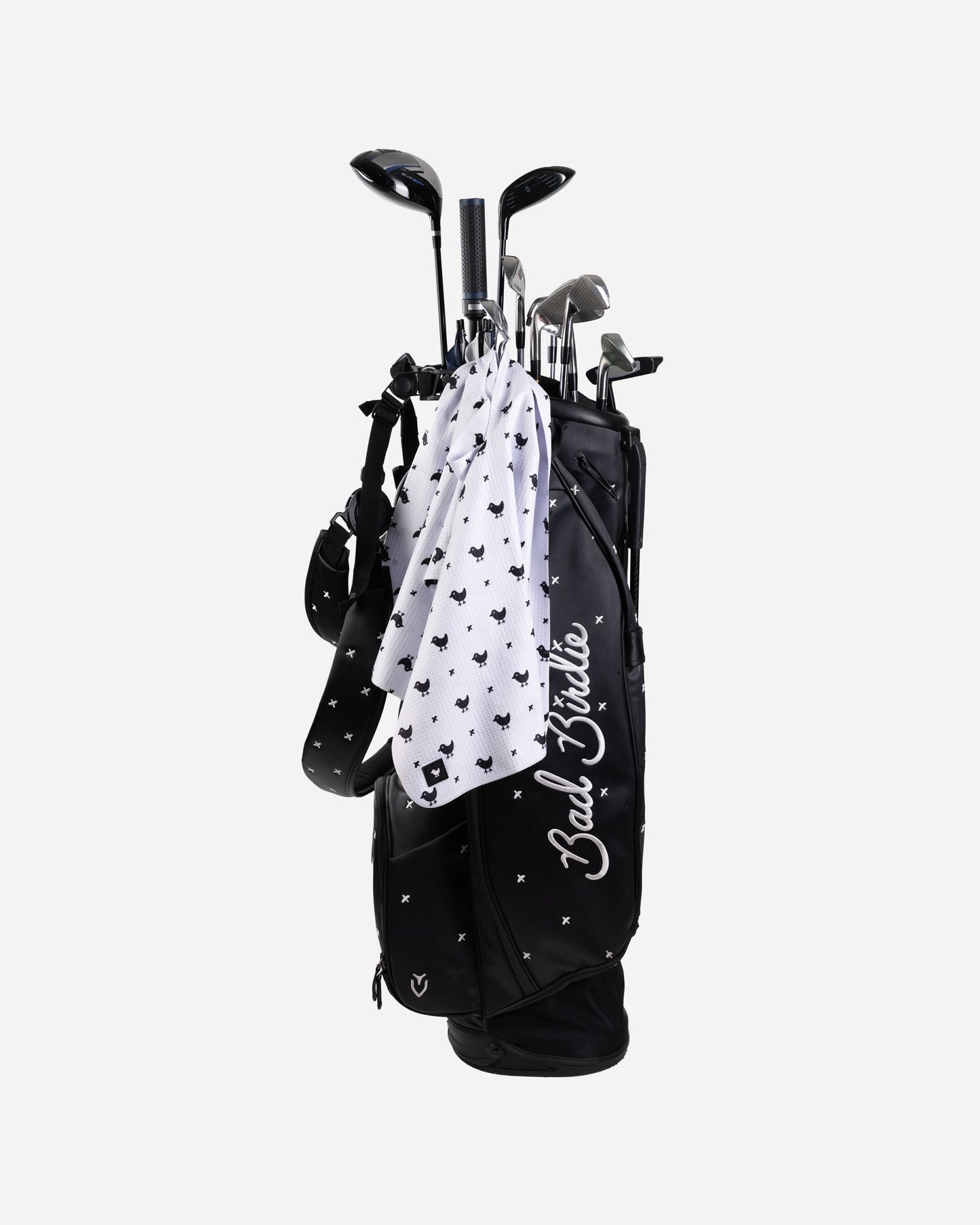 Bad Birdie Tossed Towel - White