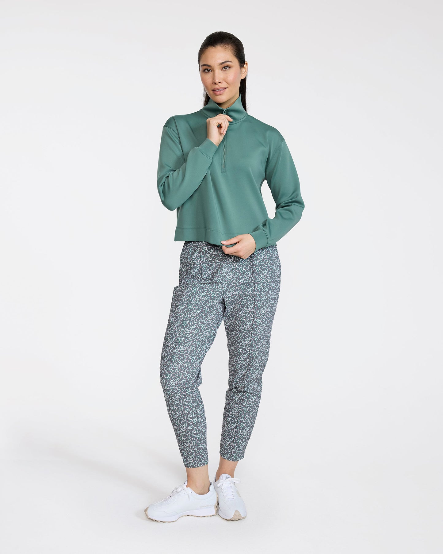 Bad Birdie At Ease Quarterzip - Dark Forest
