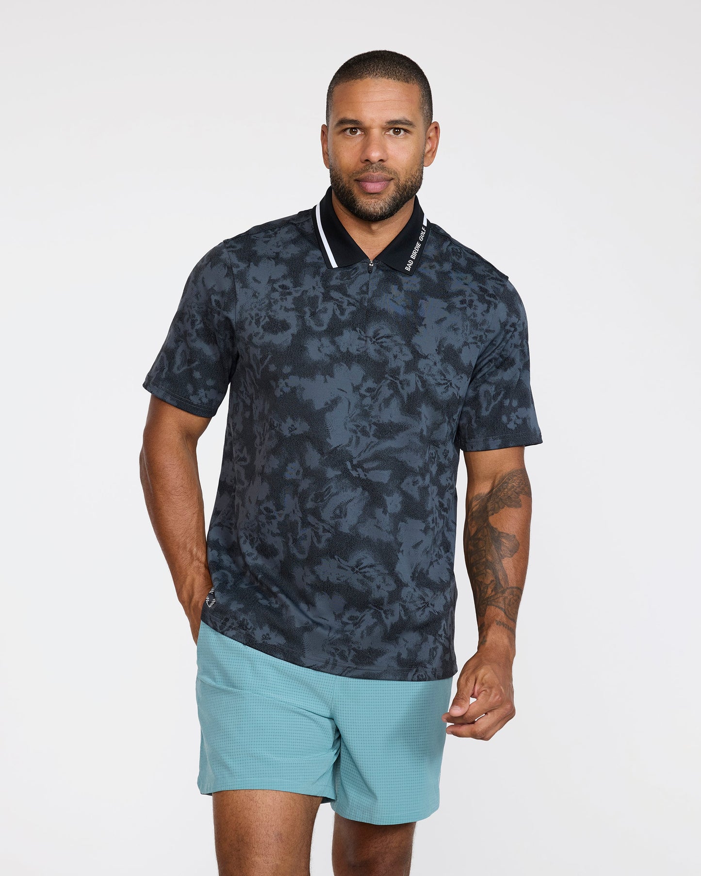 Bad Birdie Prodigy Jacquard Polo - Black
