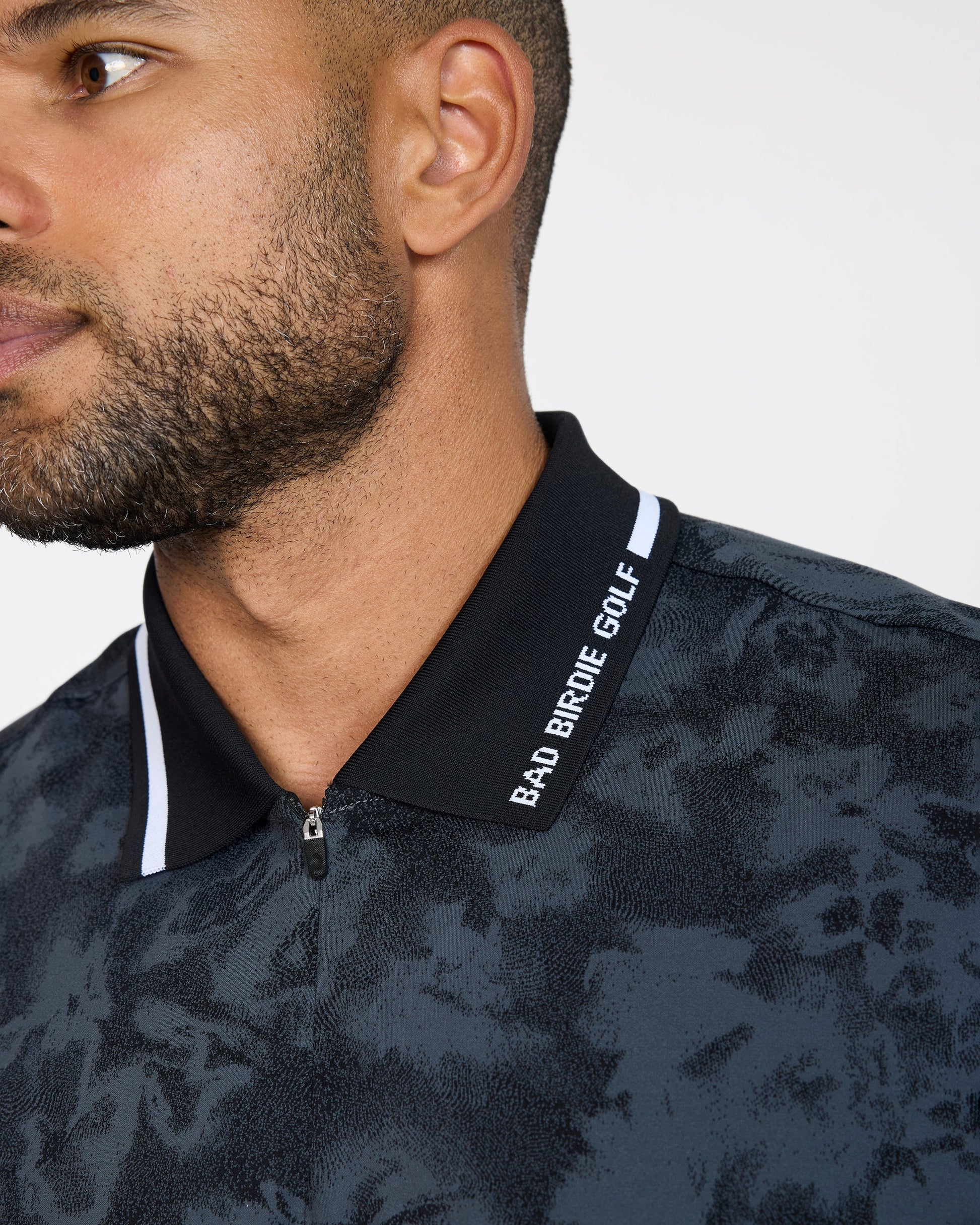 Bad Birdie Prodigy Jacquard Polo - Black