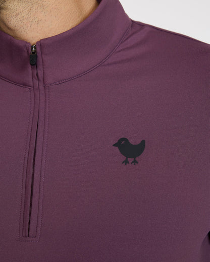 Bad Birdie Velocity Quarterzip - Plum Wine