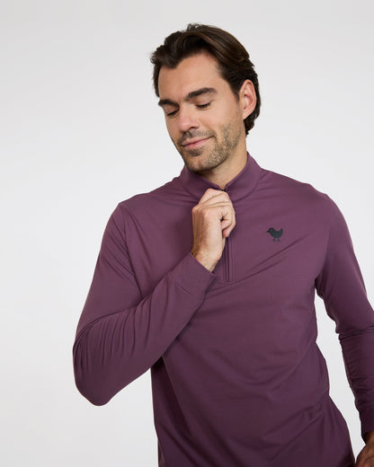 Bad Birdie Velocity Quarterzip - Plum Wine