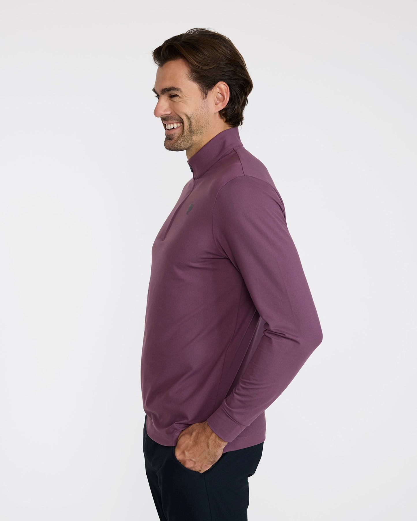Bad Birdie Velocity Quarterzip - Plum Wine