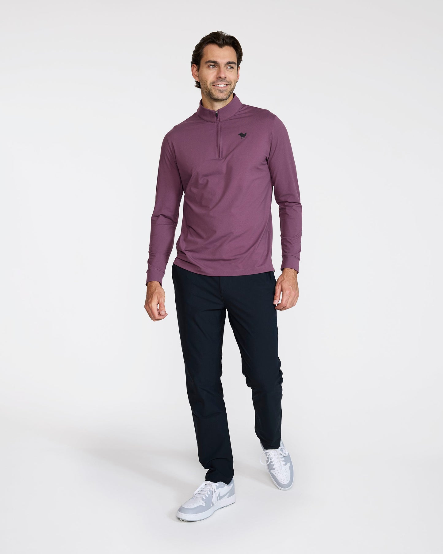 Bad Birdie Velocity Quarterzip - Plum Wine