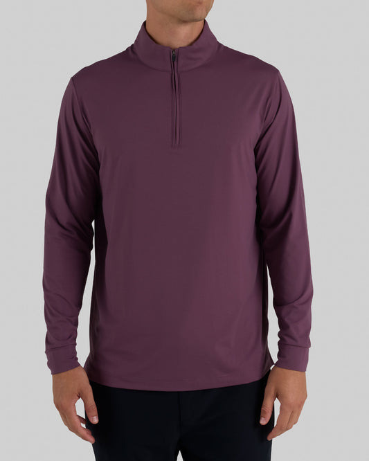 Bad Birdie Velocity Quarterzip - Plum Wine