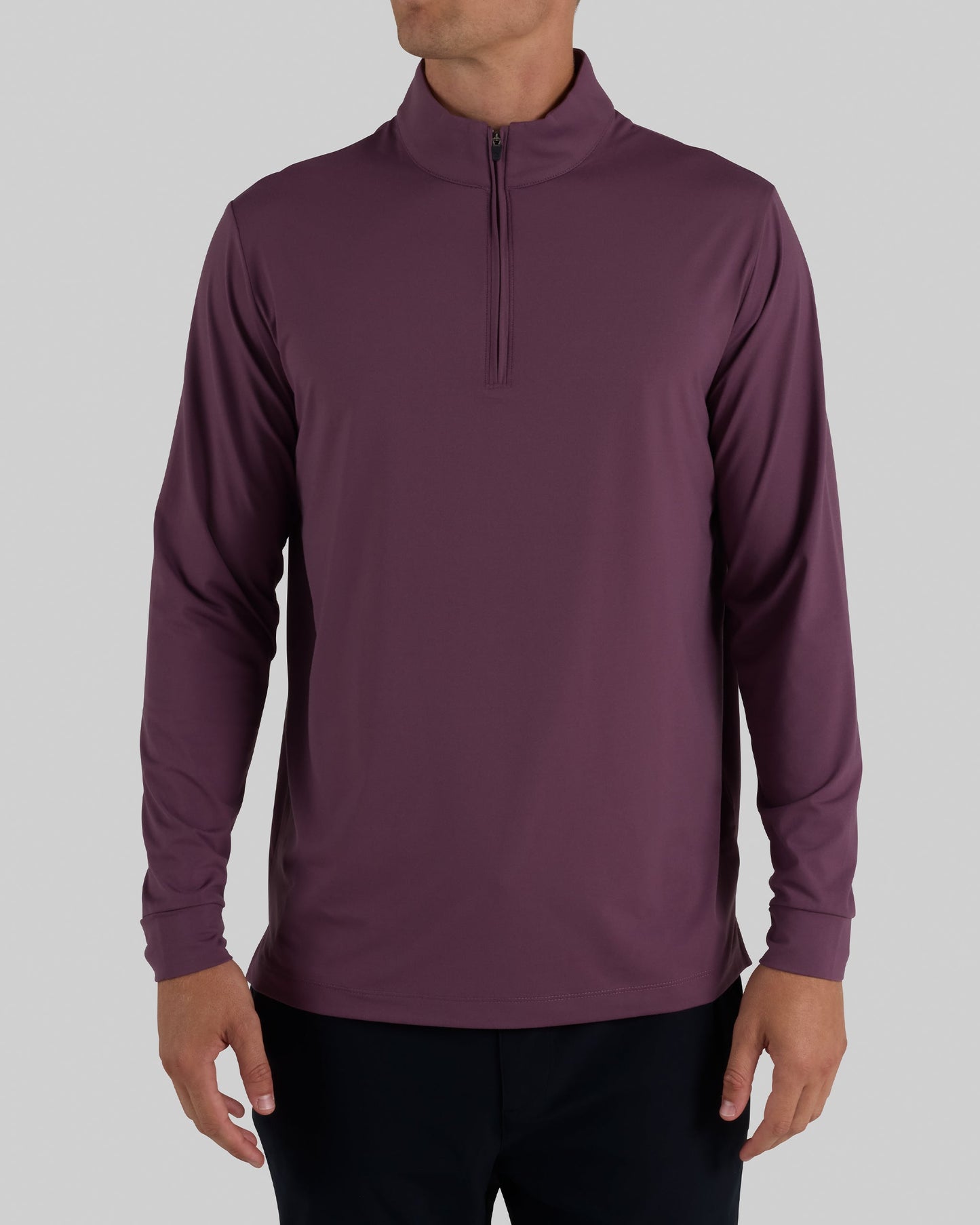 Bad Birdie Velocity Quarterzip - Plum Wine