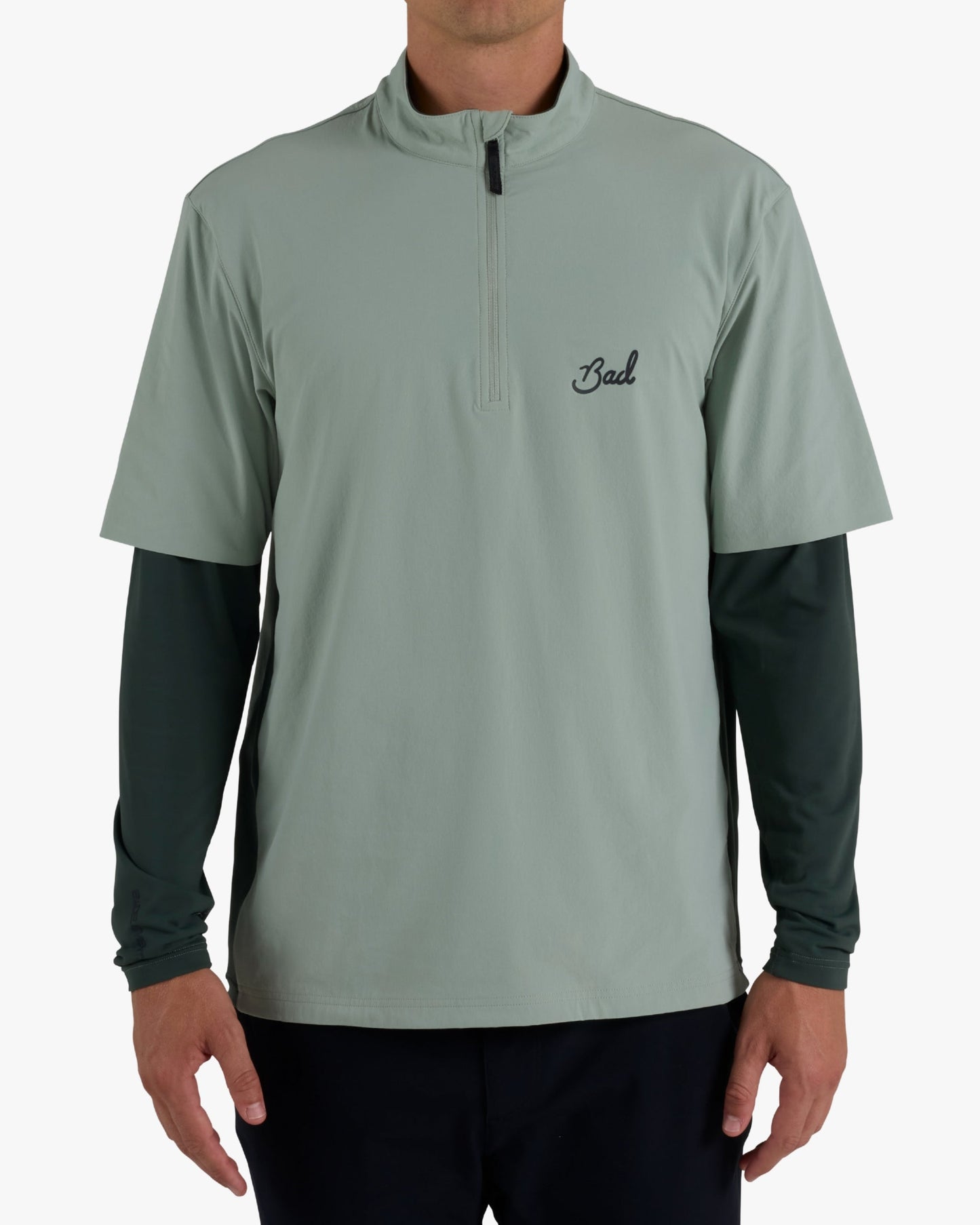 Bad Birdie Mechanism Quarterzip - Washed Sage