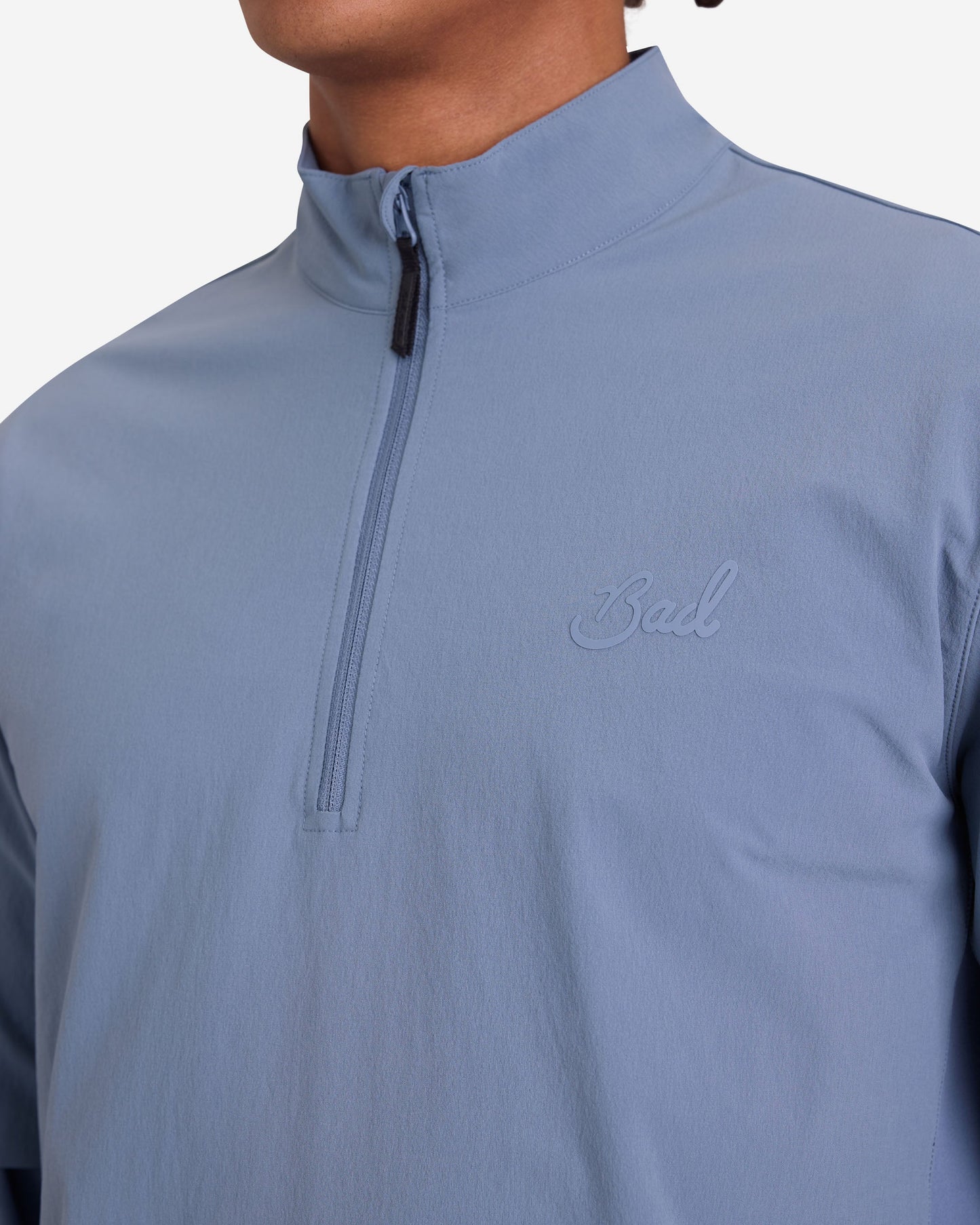 Bad Birdie Men's Bad Elements Mechanism Quarterzip - Blue Mirage