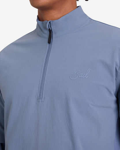 Bad Birdie Men's Bad Elements Mechanism Quarterzip - Blue Mirage