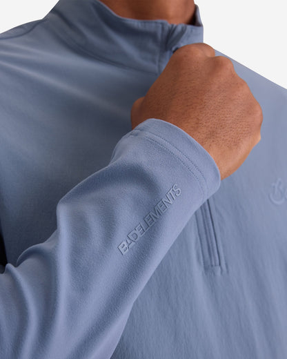 Bad Birdie Men's Bad Elements Mechanism Quarterzip - Blue Mirage