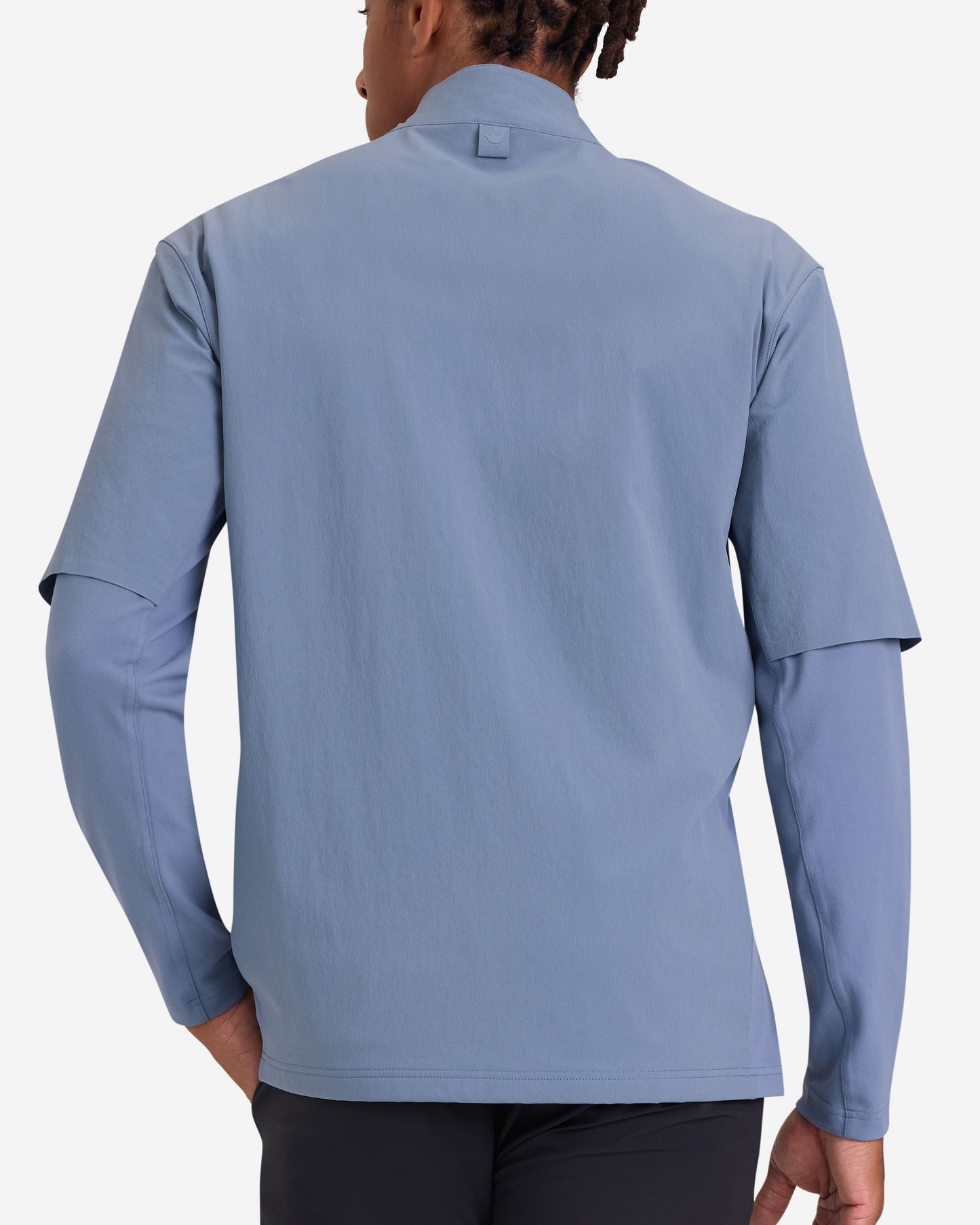 Bad Birdie Men's Bad Elements Mechanism Quarterzip - Blue Mirage