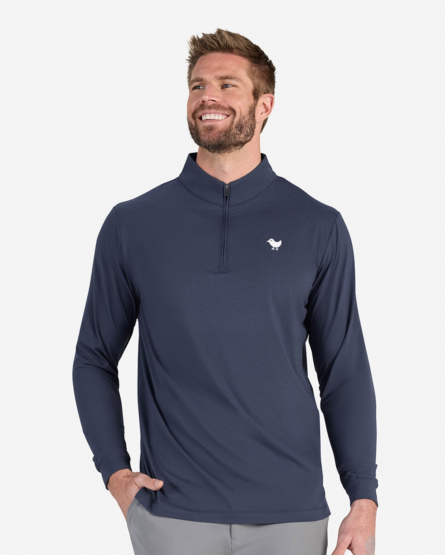 Bad Birdie Velocity Quarterzip - Dark Navy