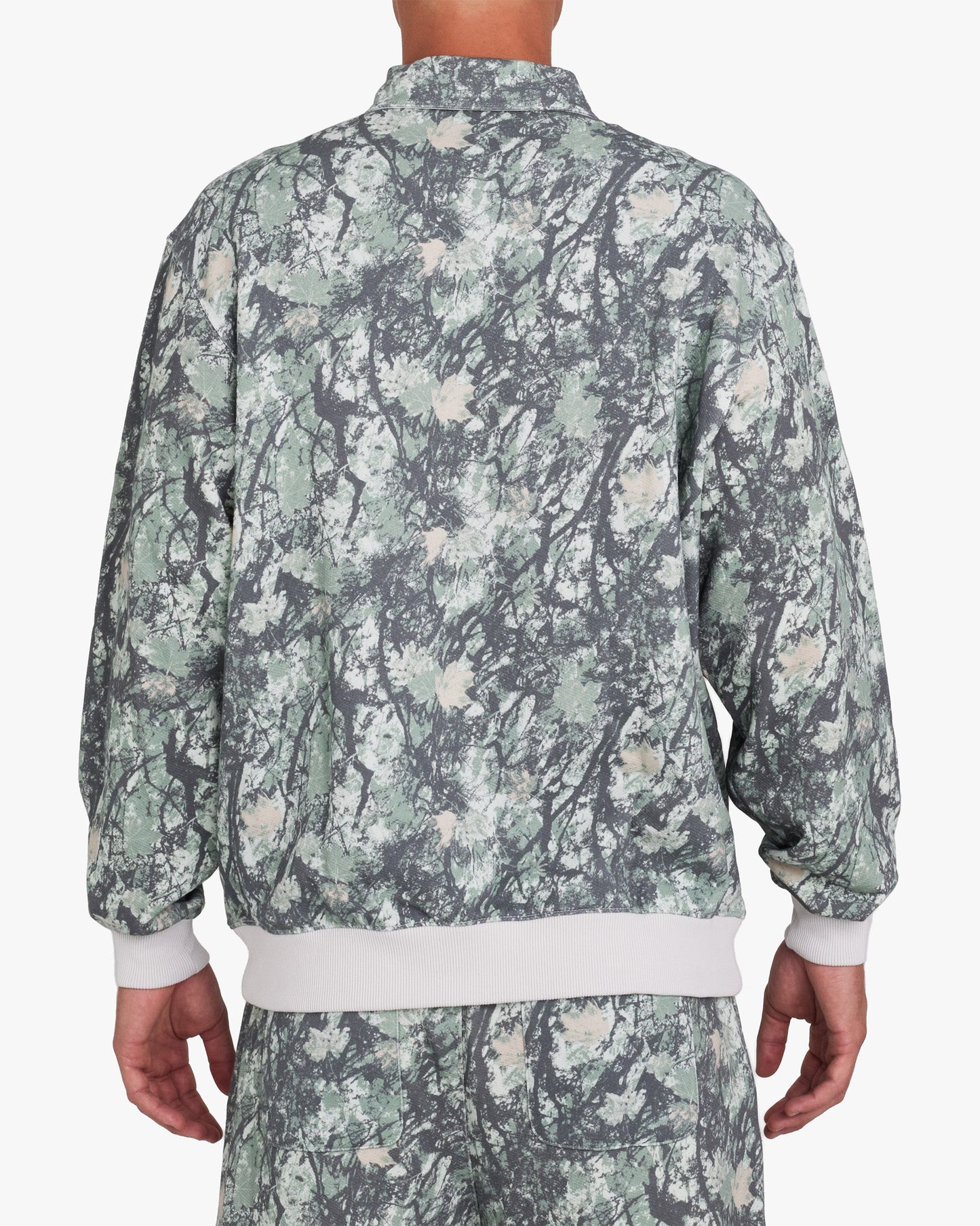 Bad Birdie Men's French Terry Polo - Stealth Mode Dark