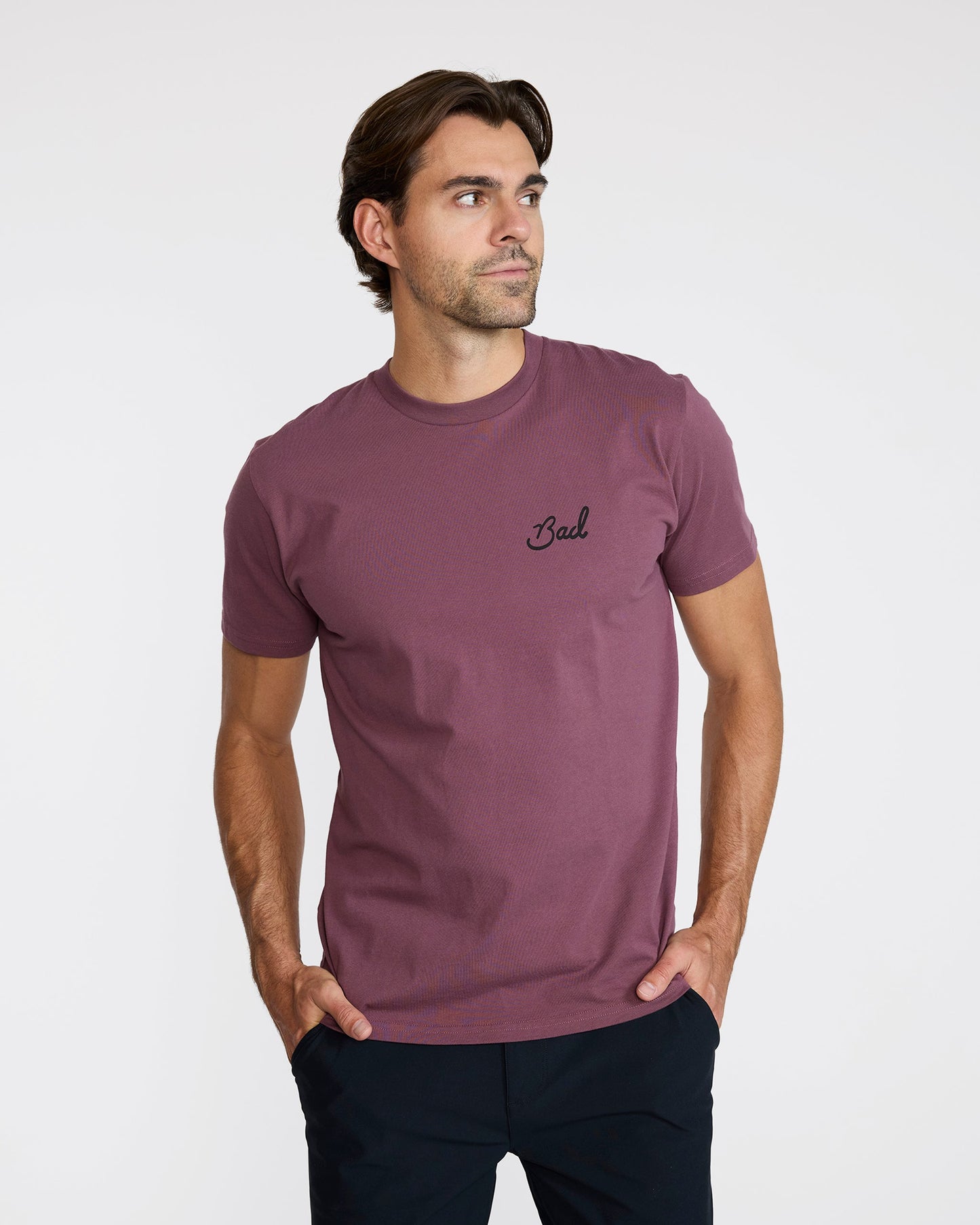Bad Birdie Birdie Tee - Plum Wine