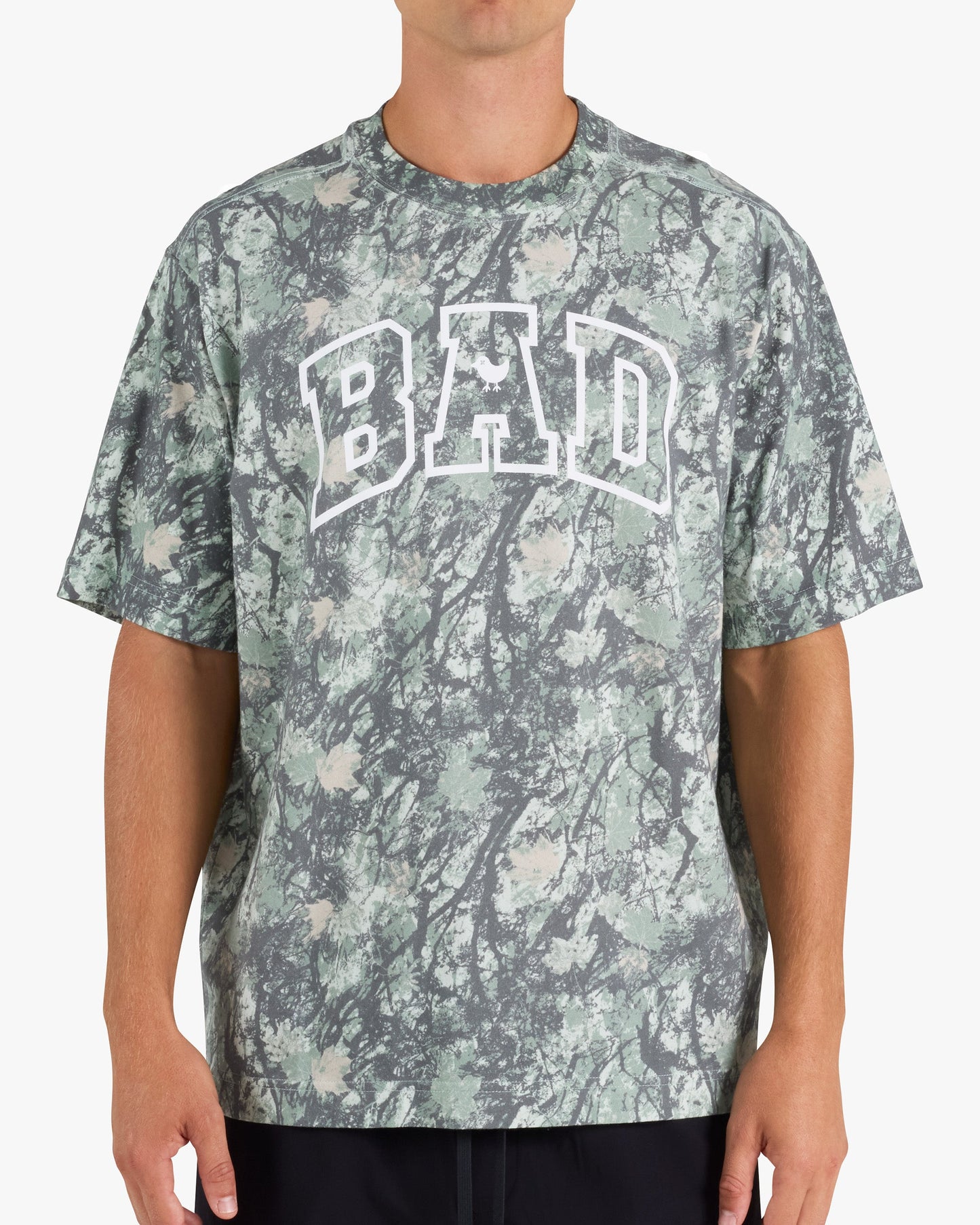 Bad Birdie Men's Varsity Bad Graphic Tee - Stealth Mode Dark