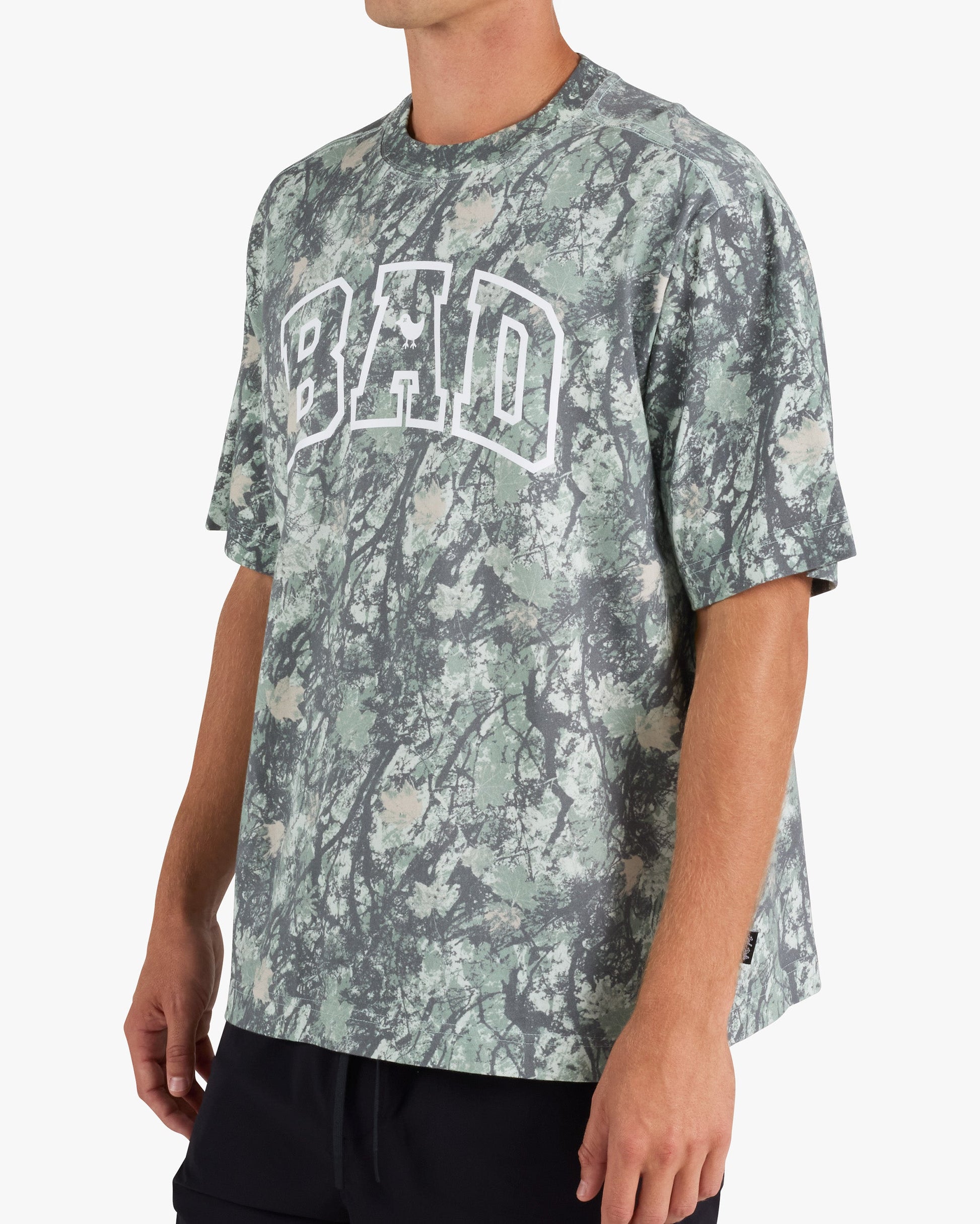 Bad Birdie Men's Varsity Bad Graphic Tee - Stealth Mode Dark