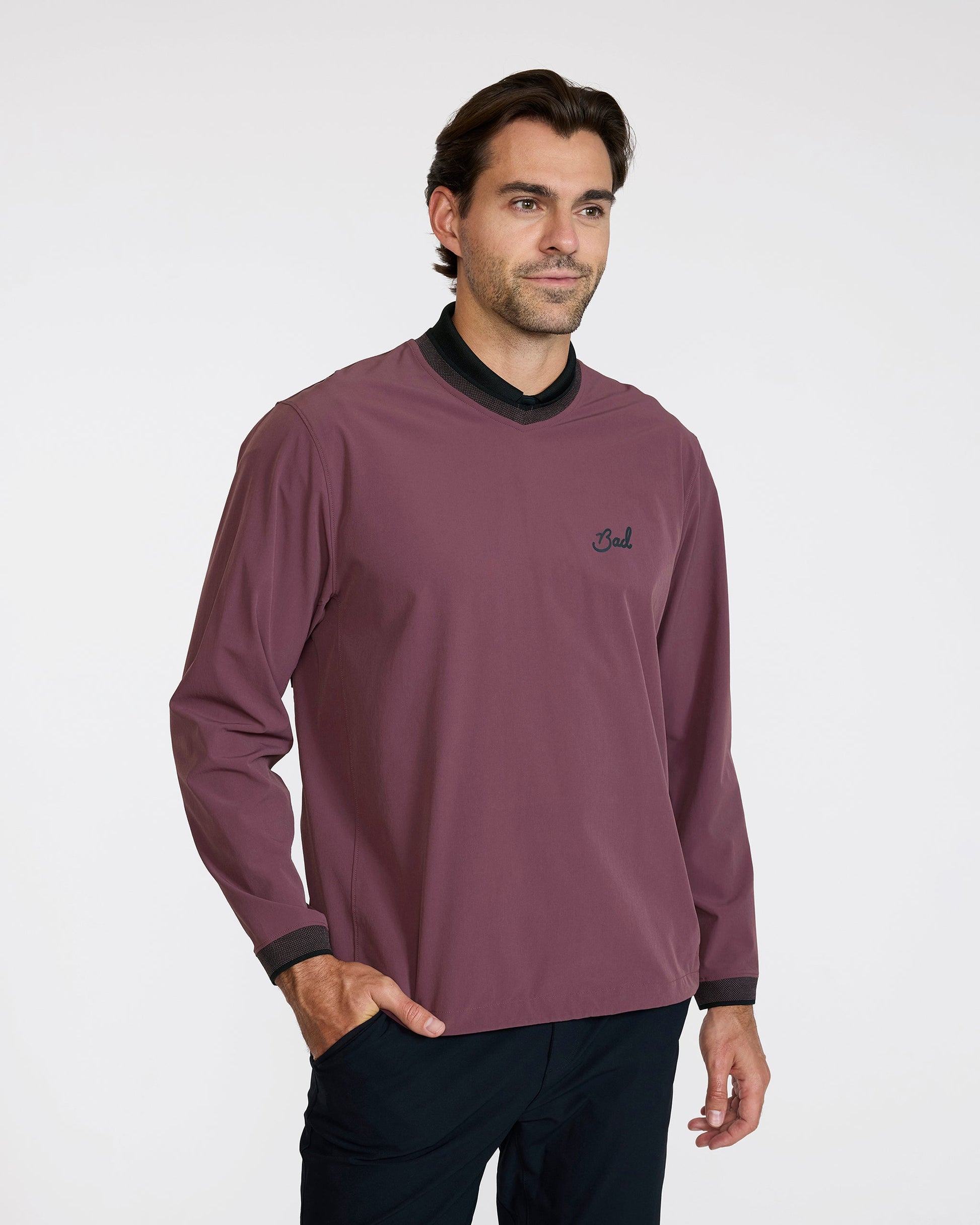 Bad Birdie Kinetic Wind Pullover - Plum Wine