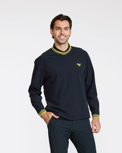 Bad Birdie Kinetic Wind Pullover - Black - Warm Olive