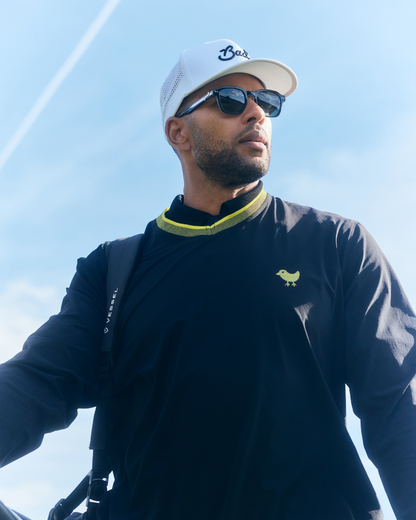 Bad Birdie Kinetic Wind Pullover - Black - Warm Olive