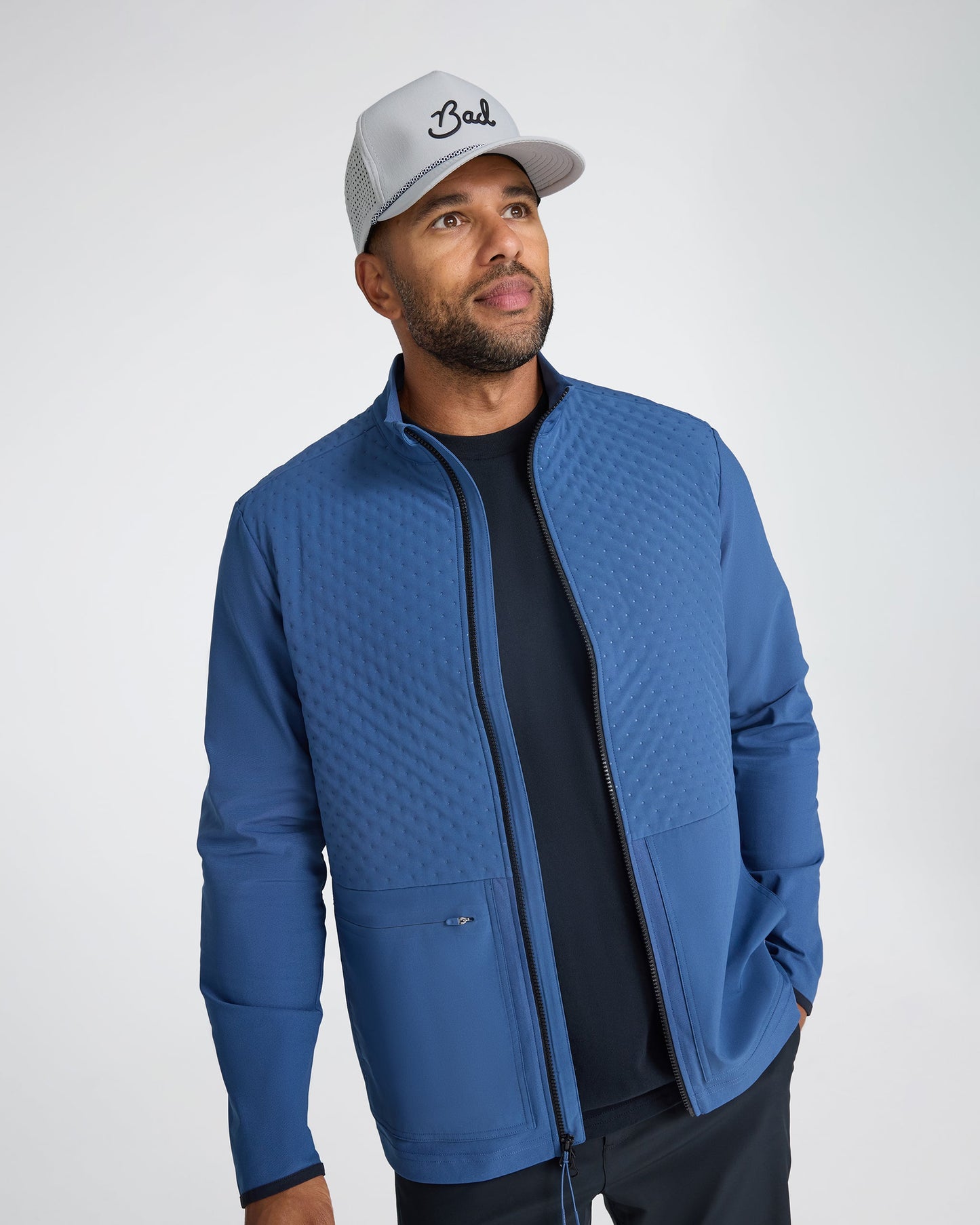 Bad Birdie Men's Hybrid Jacket - Dusk Navy - Bad Birdie