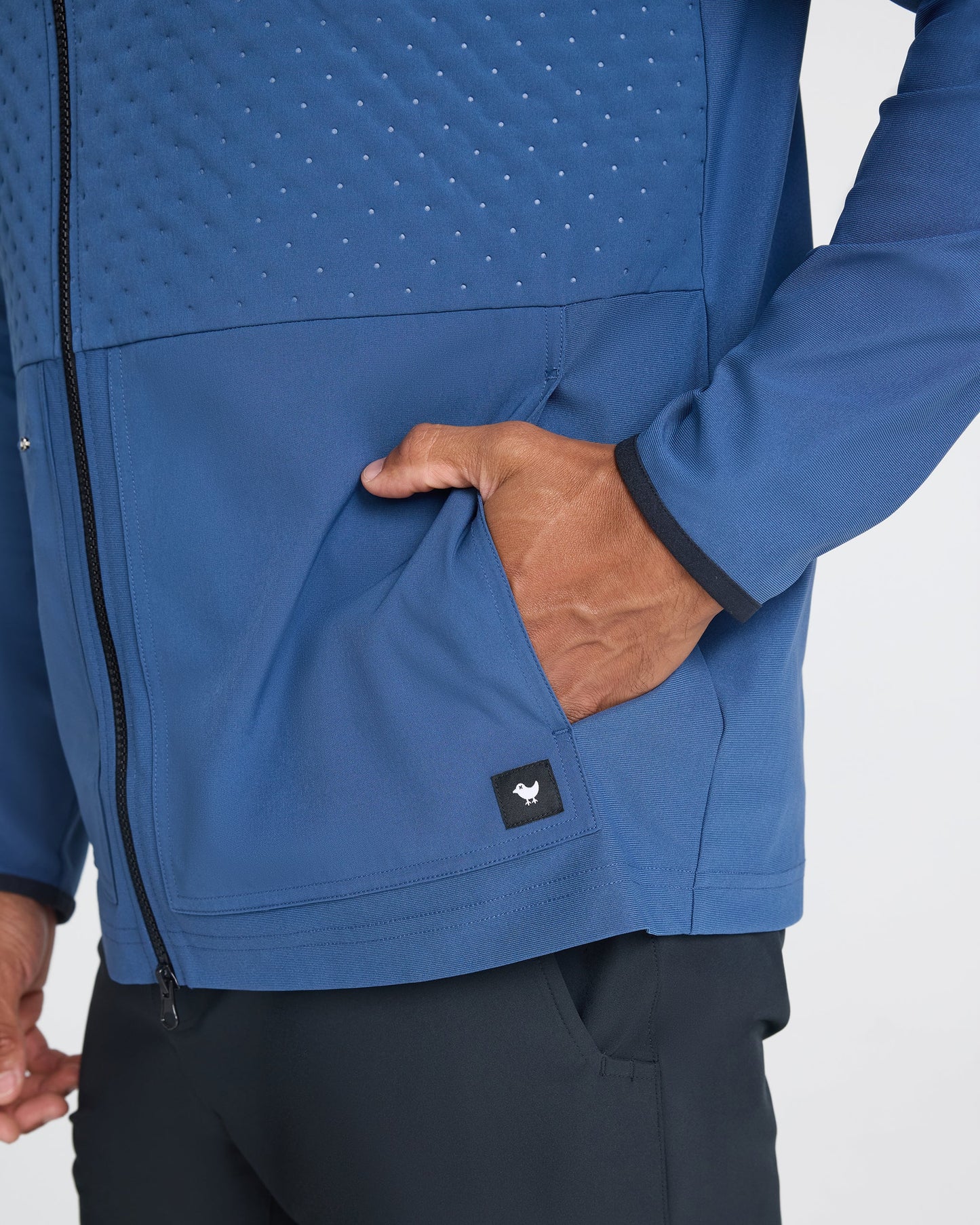Bad Birdie Men's Hybrid Jacket - Dusk Navy - Bad Birdie