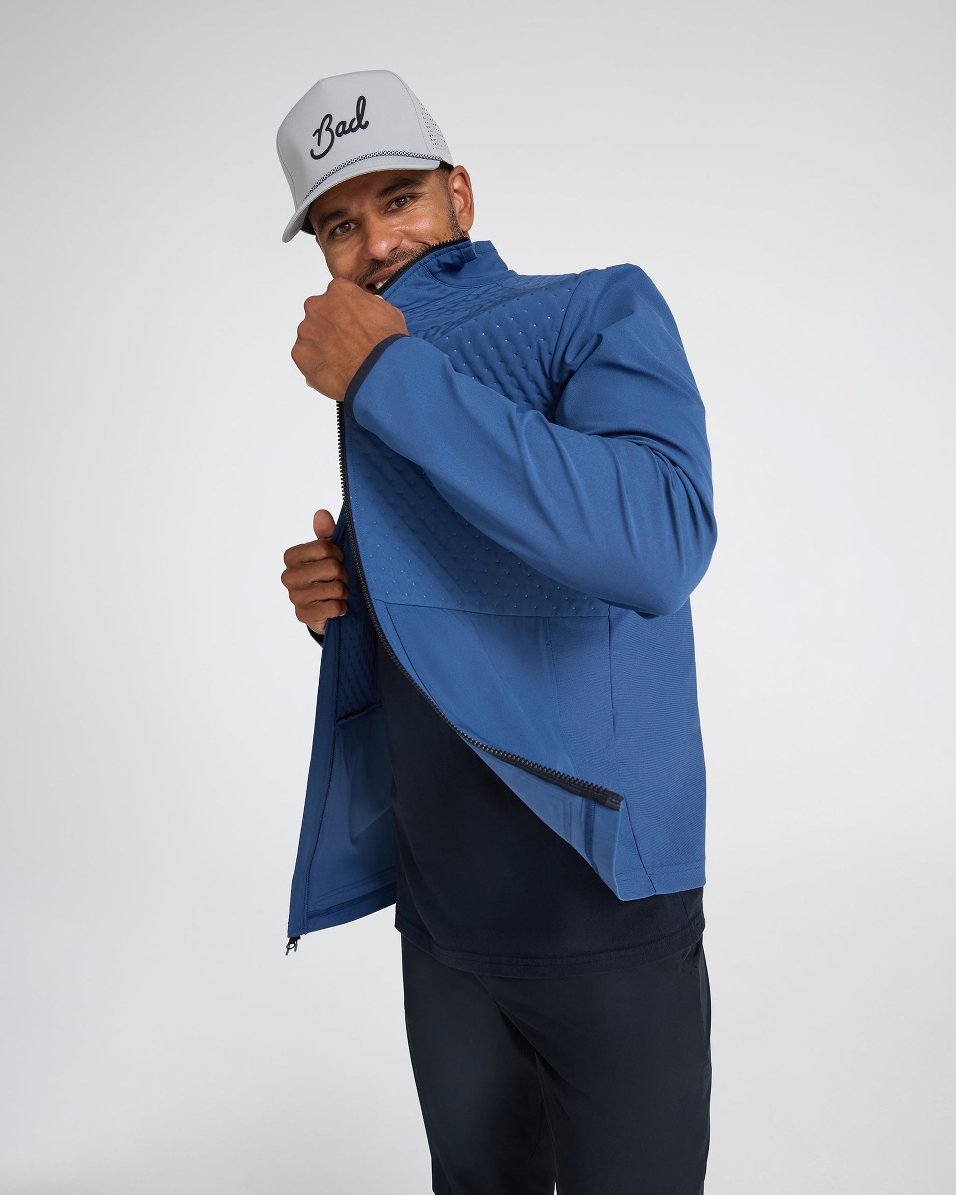 Bad Birdie Men's Hybrid Jacket - Dusk Navy - Bad Birdie