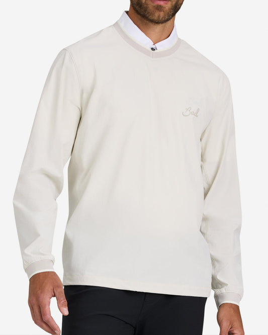 Bad Birdie Men's Kinetic Wind Pullover - White Onyx