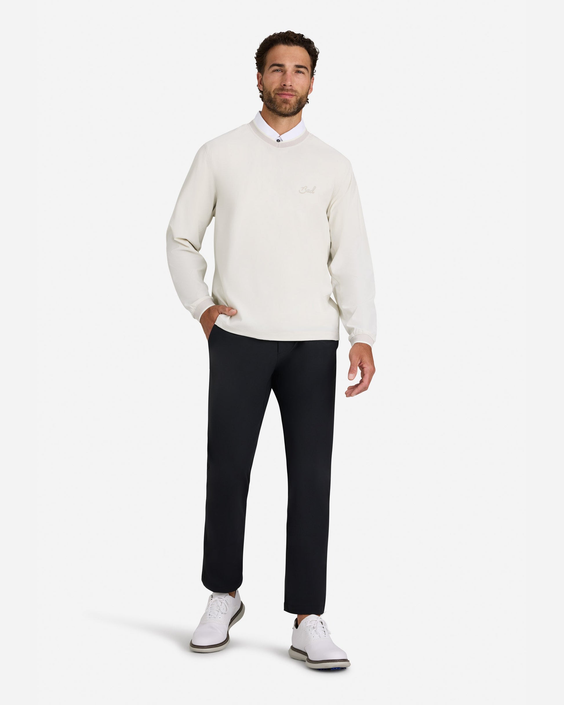 Bad Birdie Men's Kinetic Wind Pullover - White Onyx