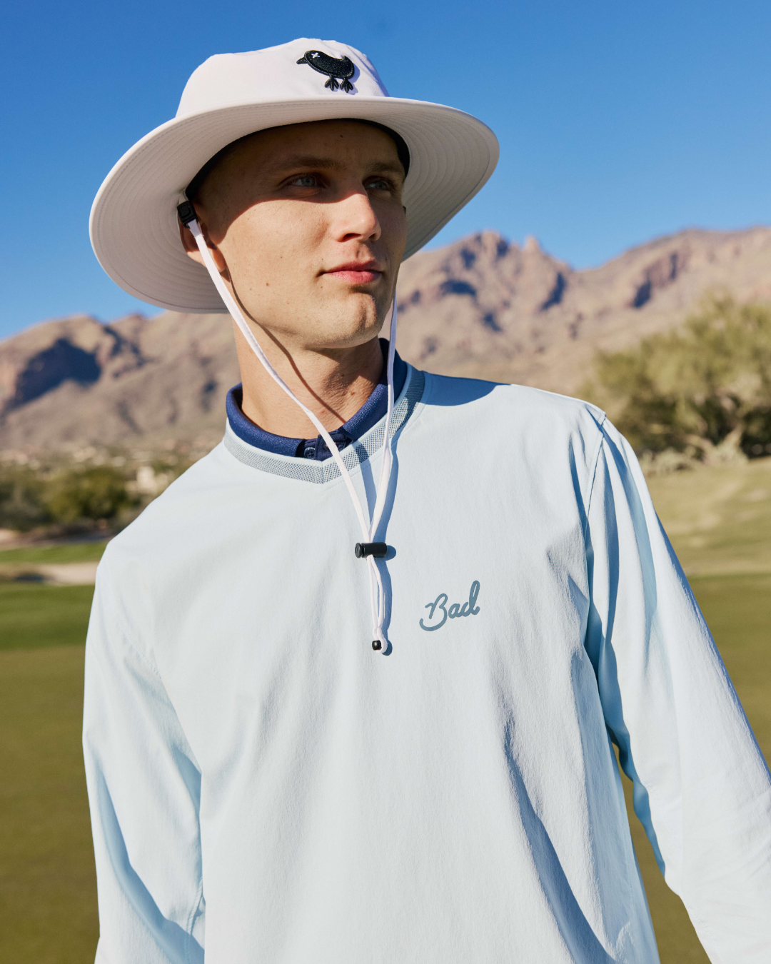 Bad Birdie Kinetic Wind Pullover - Baby Blue