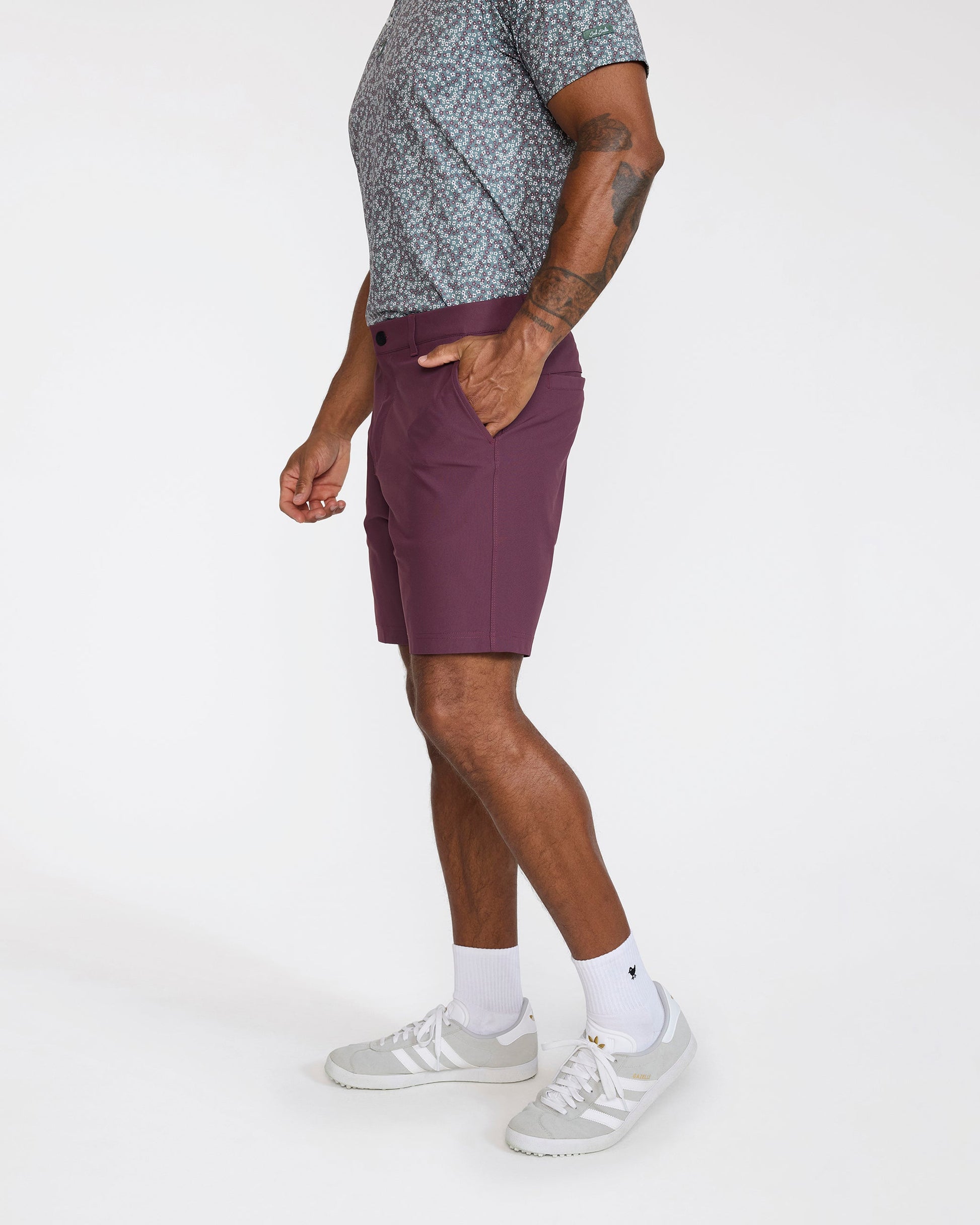 Bad Birdie Golf Short - Plum Wine