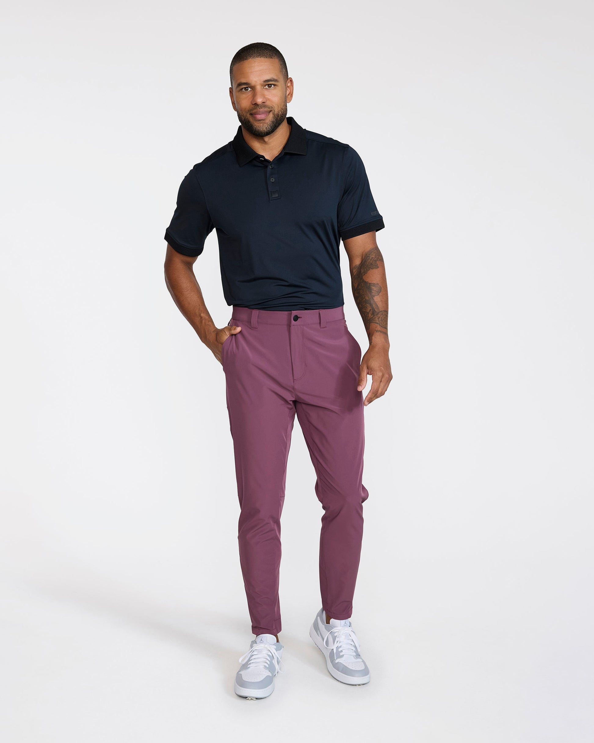 Bad Birdie Hybrid Golf Jogger - Plum Wine