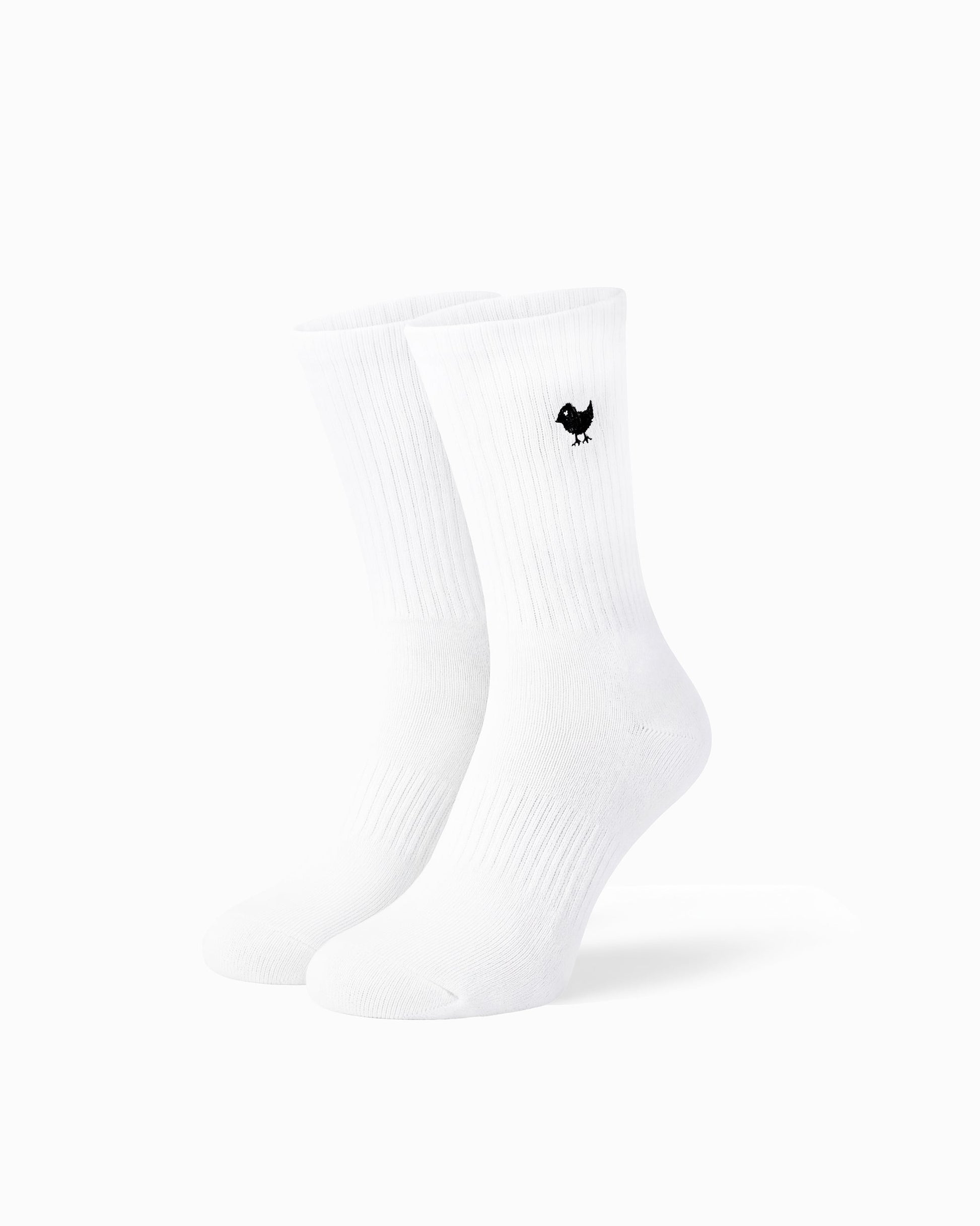 Bad Birdie Birdie Crew Sock - White