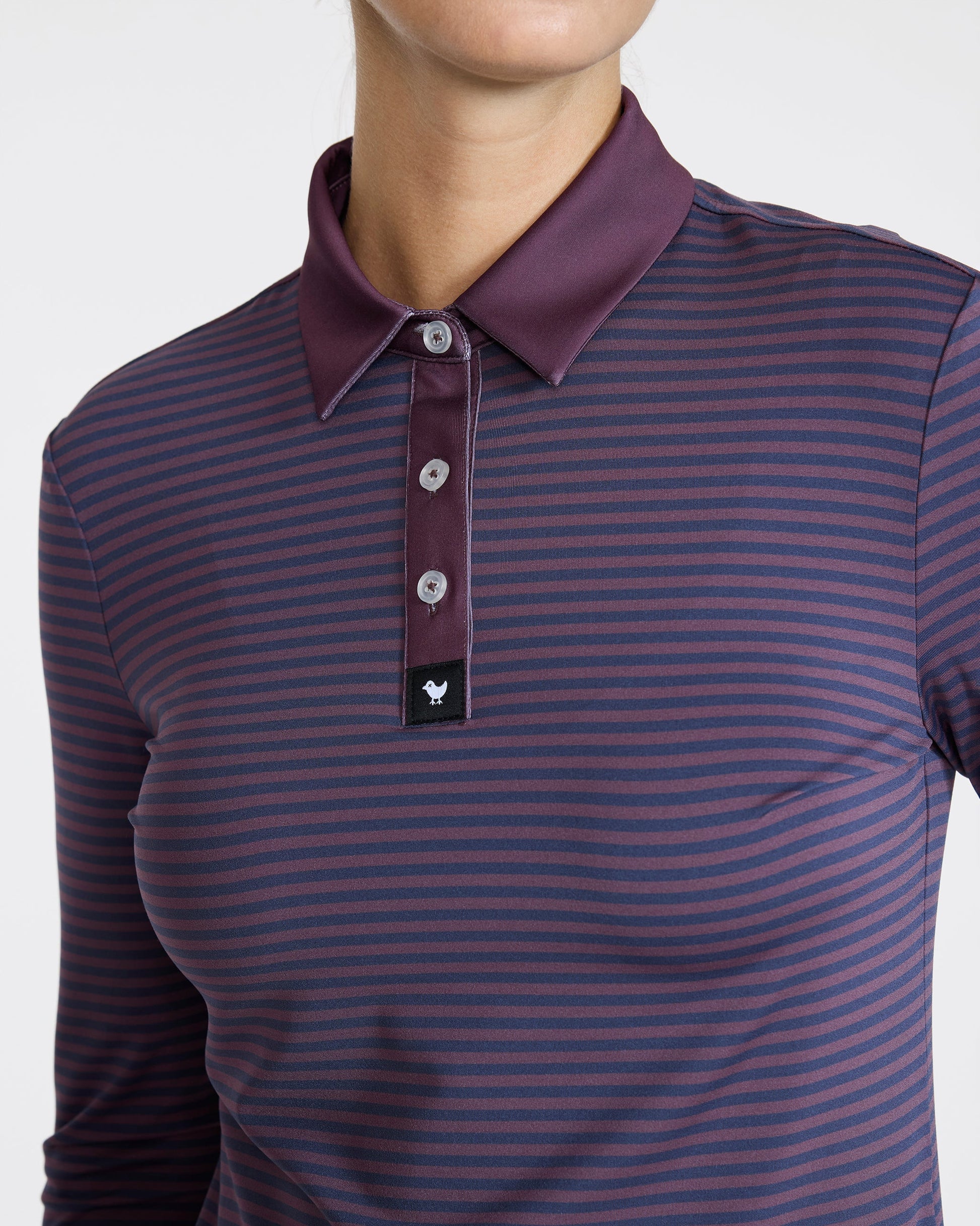 Bad Birdie Double Stripe - Plum Wine Long Sleeve