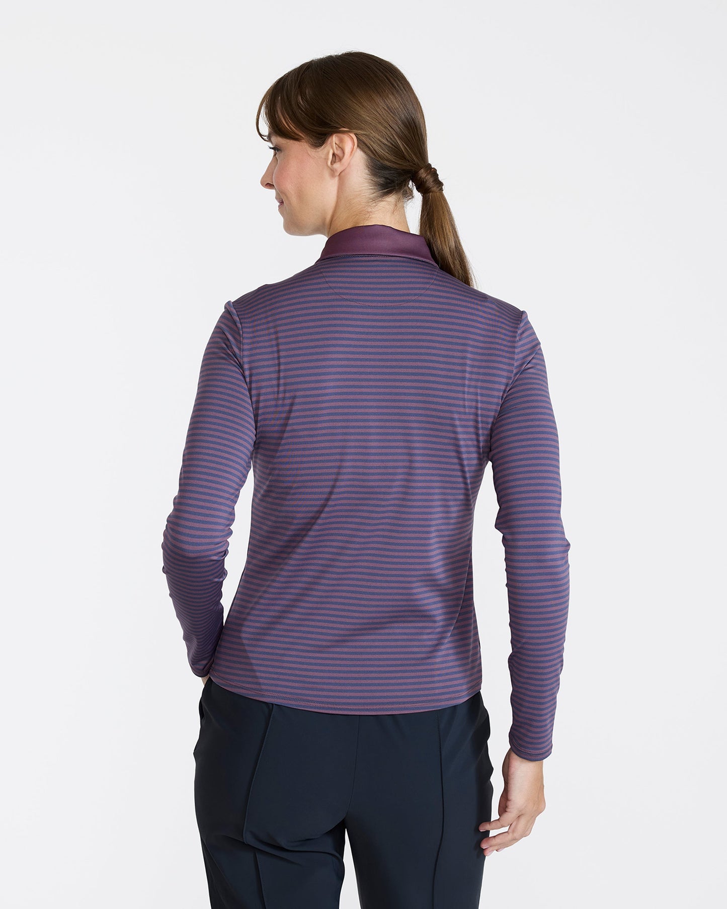 Bad Birdie Double Stripe - Plum Wine Long Sleeve