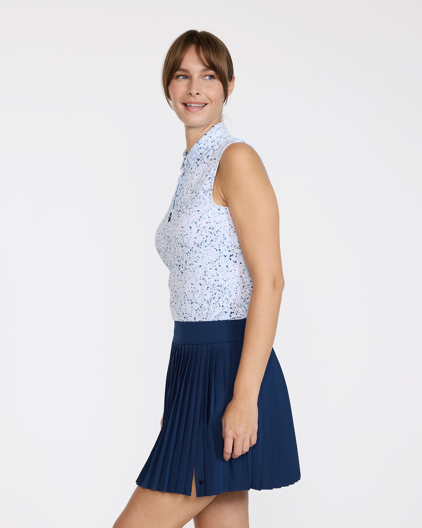 Bad Birdie Paint Splatter 3 - Navy Sleeveless