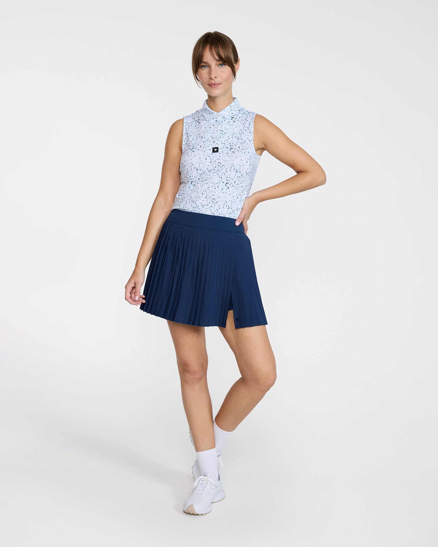 Bad Birdie Paint Splatter 3 - Navy Sleeveless