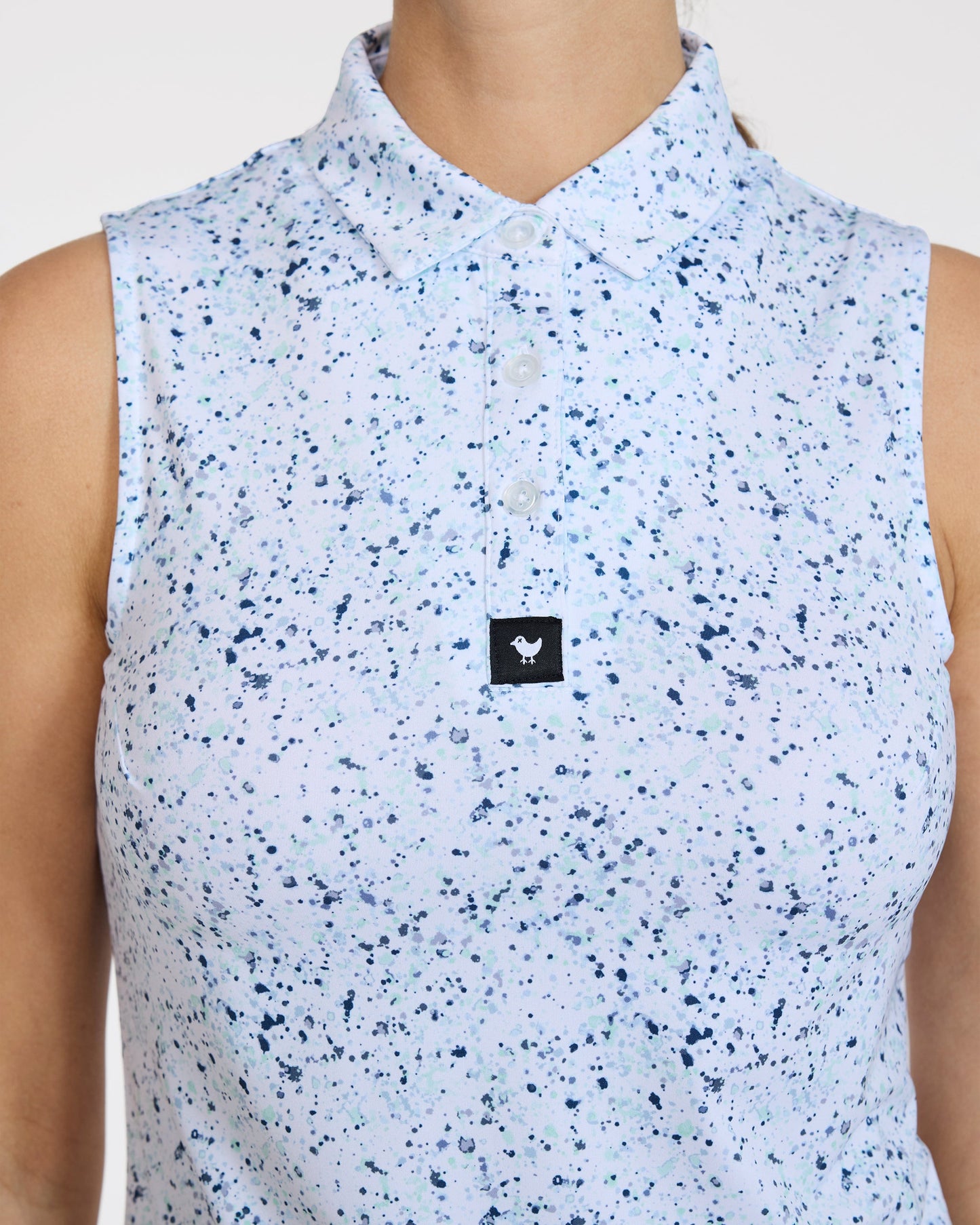 Bad Birdie Paint Splatter 3 - Navy Sleeveless