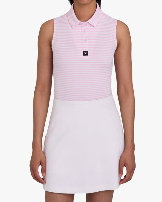 Bad Birdie Stripe Right - Frosty Petal - Sleeveless