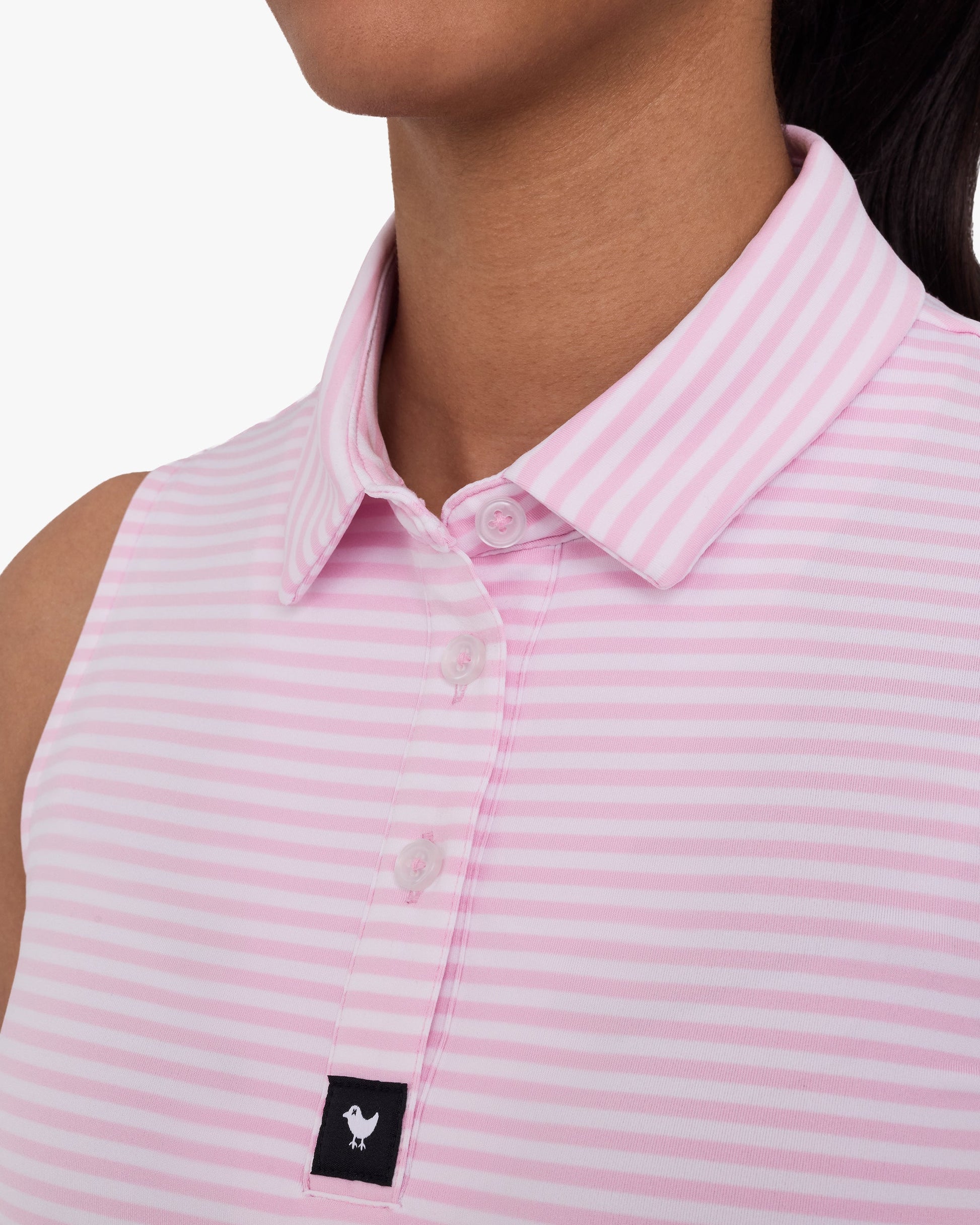 Bad Birdie Stripe Right - Frosty Petal - Sleeveless