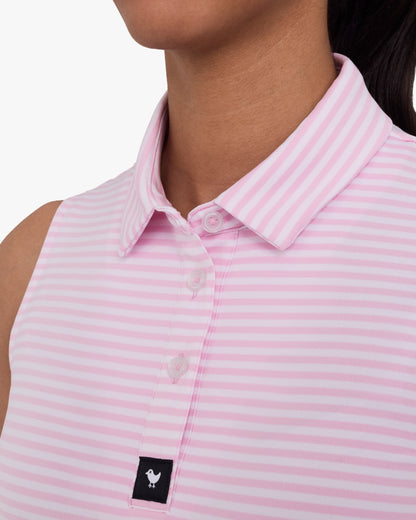 Bad Birdie Stripe Right - Frosty Petal - Sleeveless