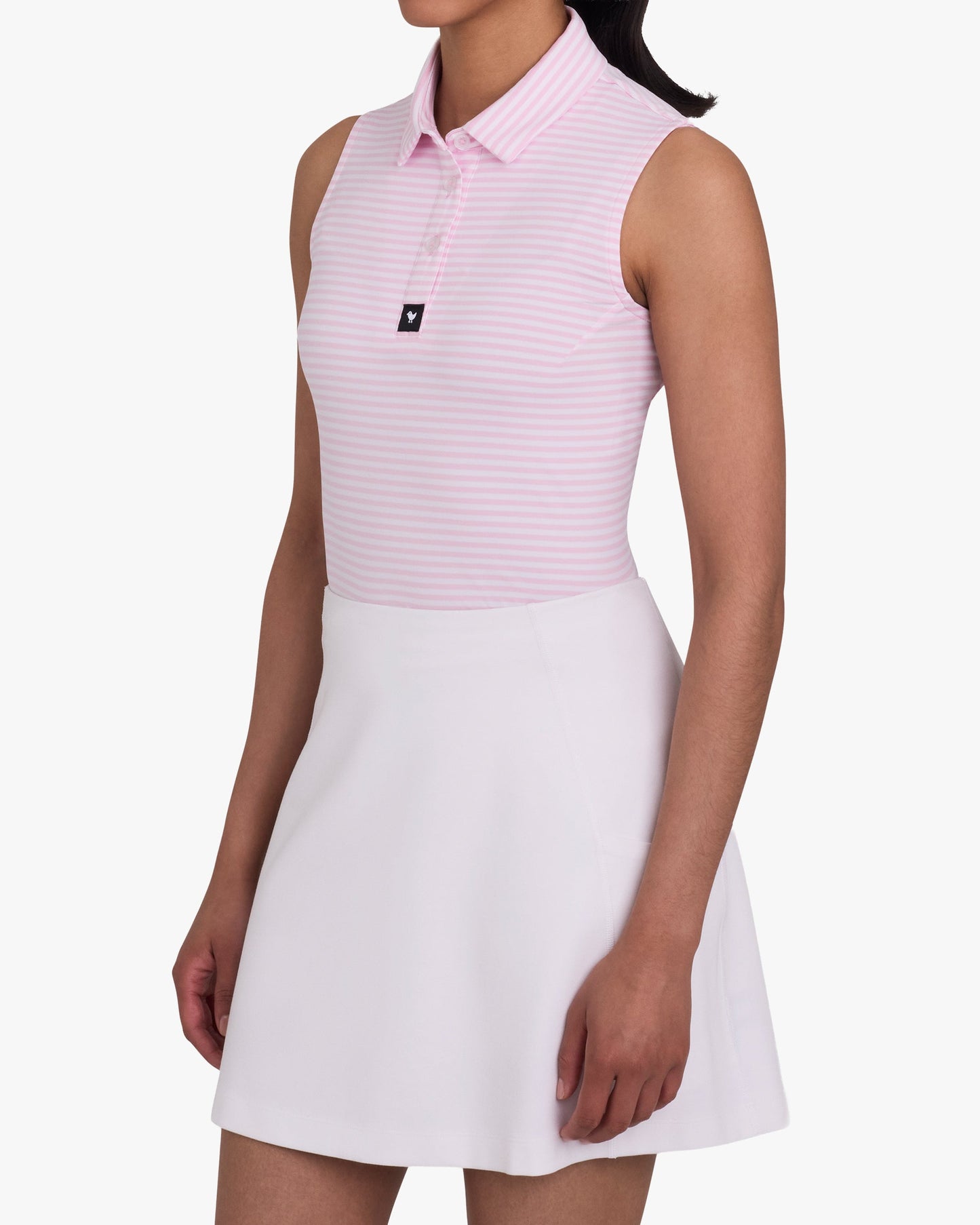 Bad Birdie Stripe Right - Frosty Petal - Sleeveless