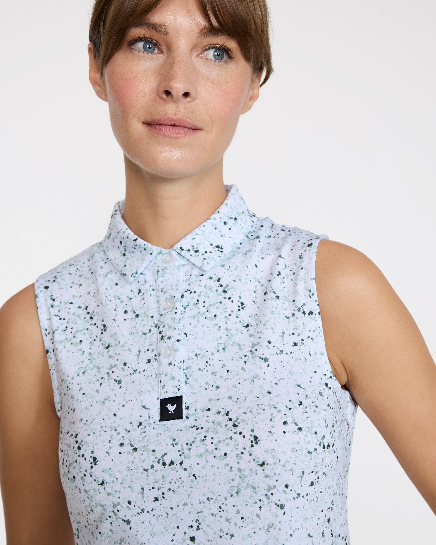 Bad Birdie Paint Splatter 3 - Green Sleeveless