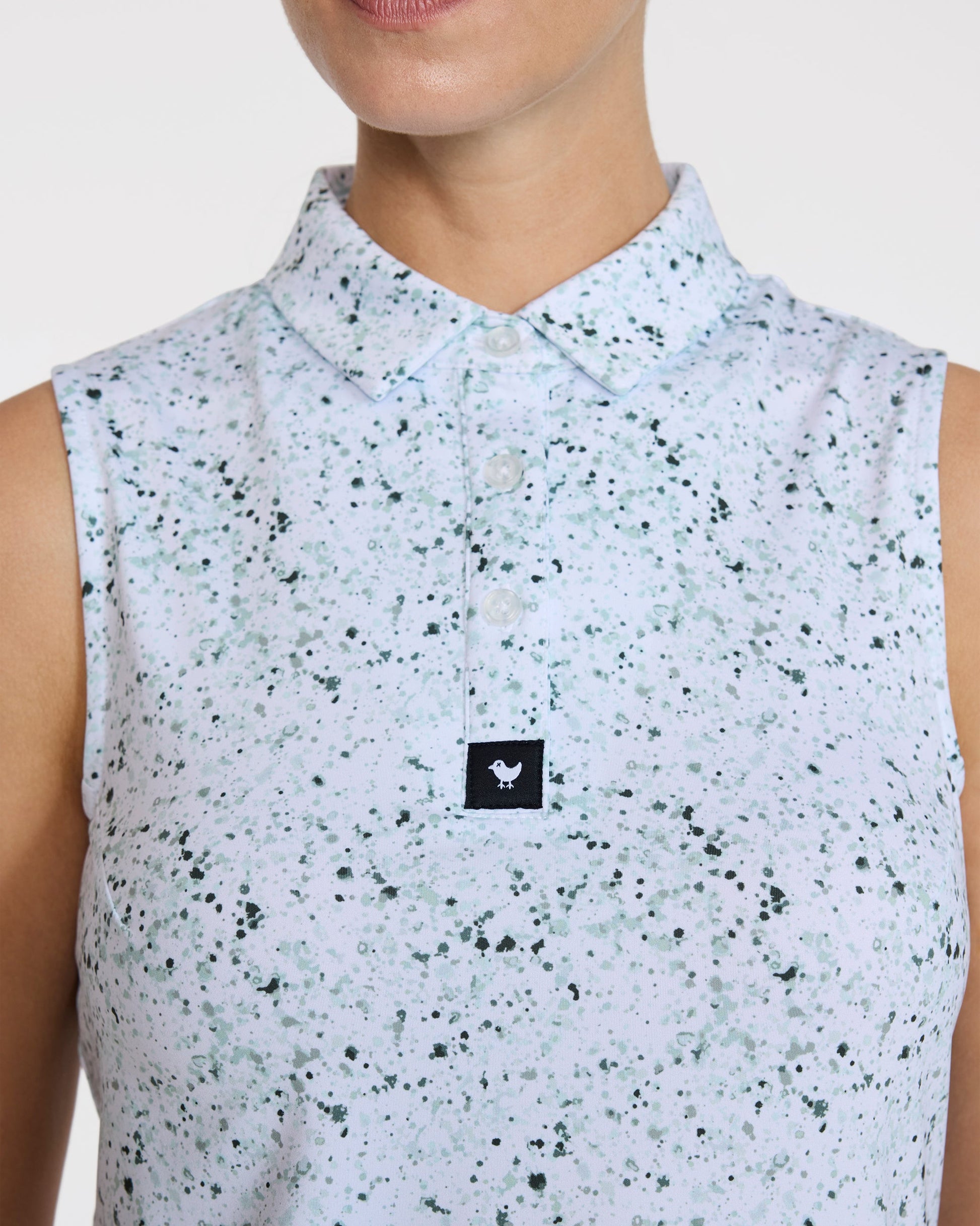 Bad Birdie Paint Splatter 3 - Green Sleeveless