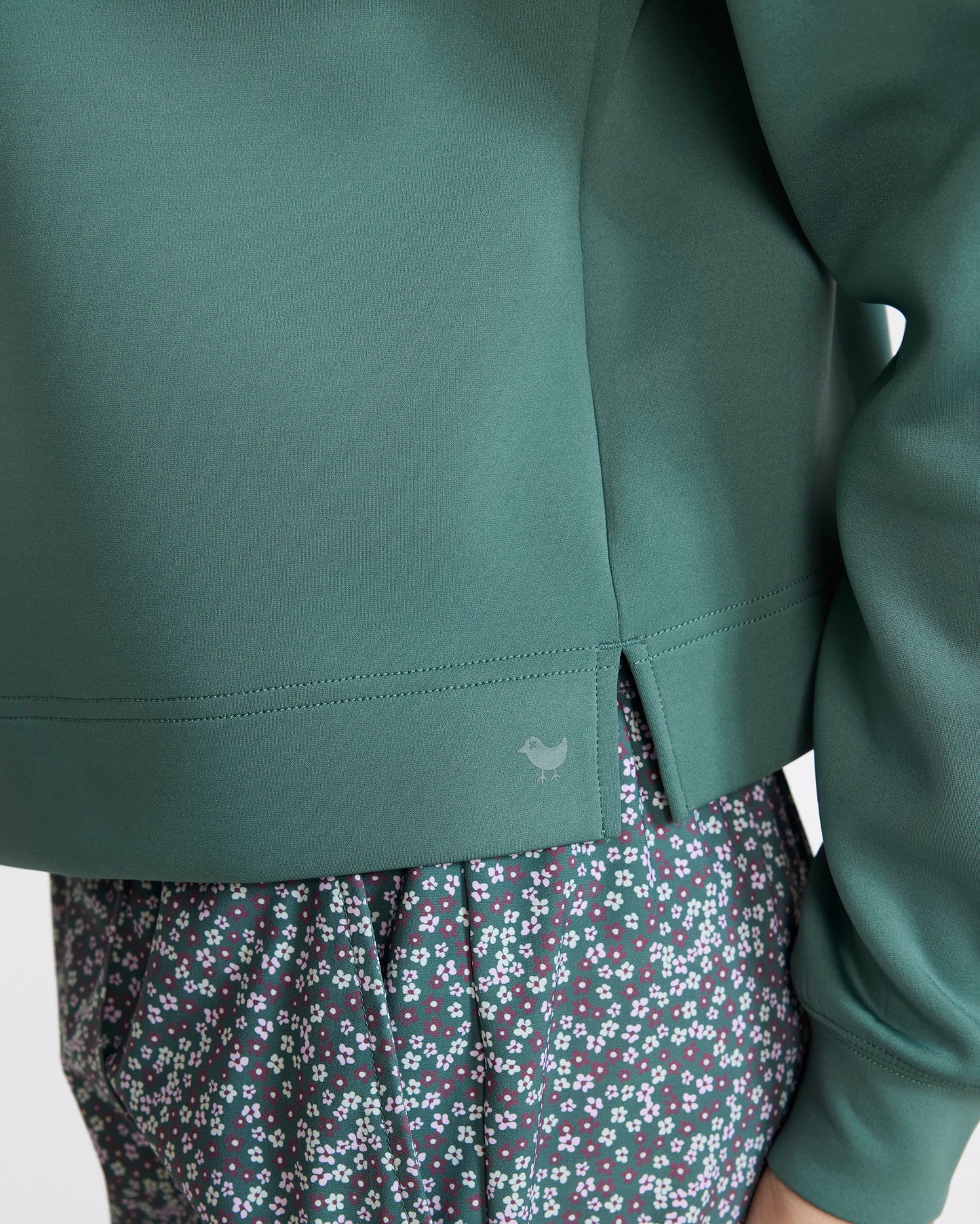 Bad Birdie At Ease Quarterzip - Dark Forest