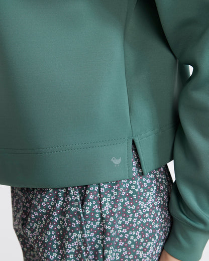 Bad Birdie At Ease Quarterzip - Dark Forest