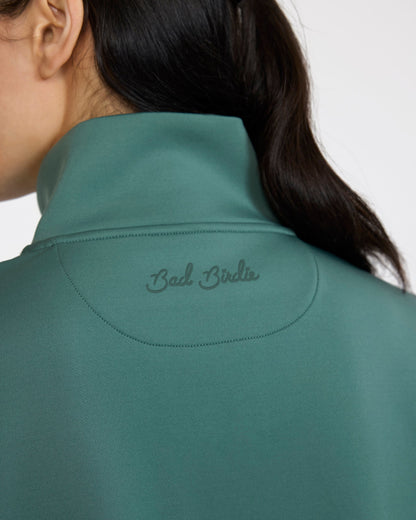 Bad Birdie At Ease Quarterzip - Dark Forest