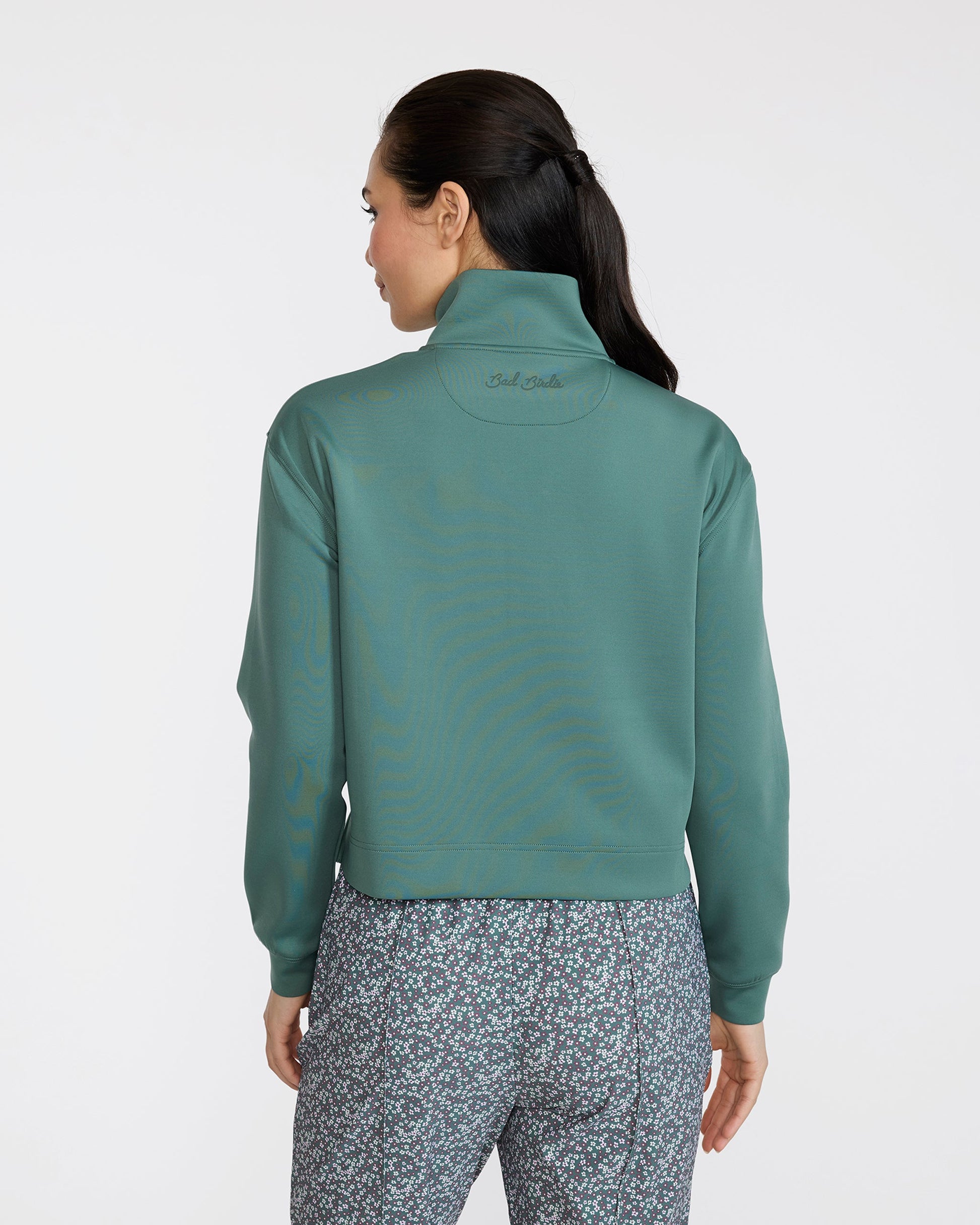 Bad Birdie At Ease Quarterzip - Dark Forest